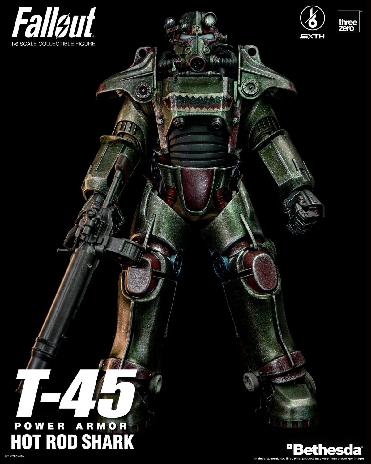 [พร้อมส่ง]Threezero 3Z07740W0 1/6 : Fallout T-45 Hot Rod Shark Power Armor