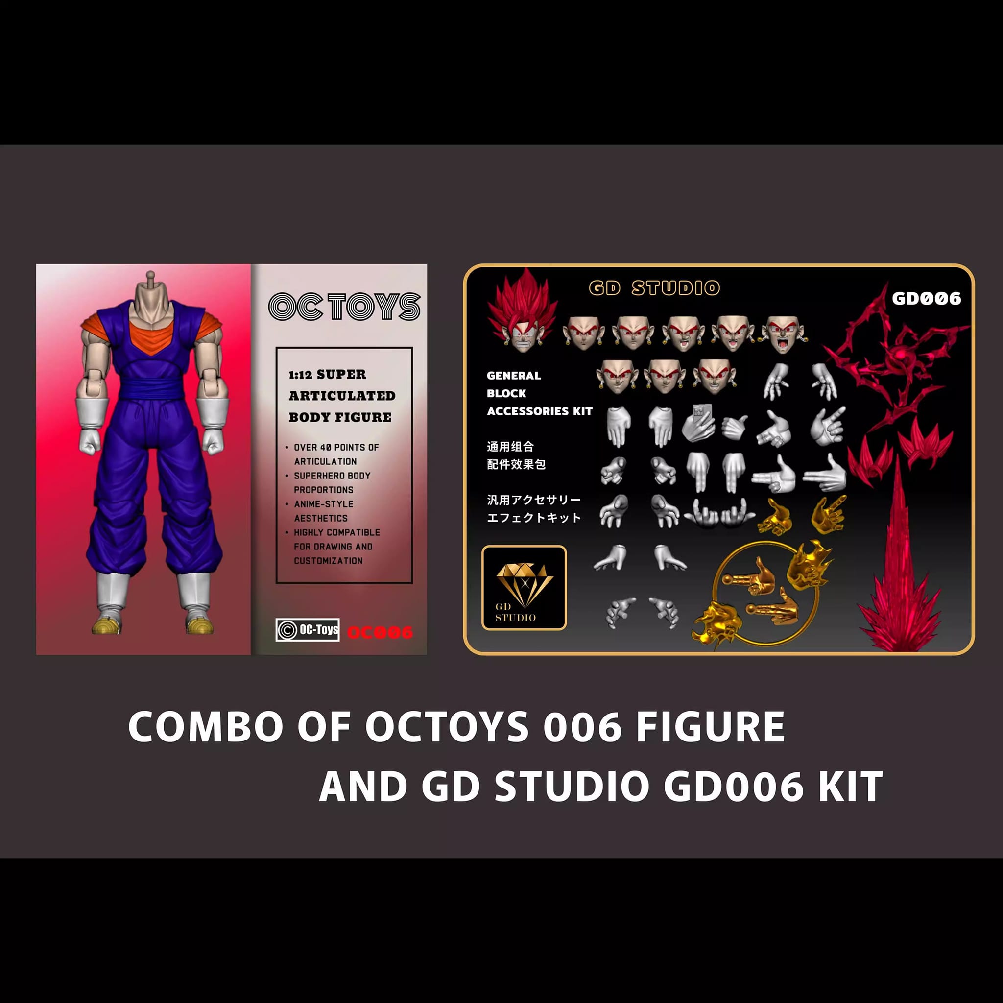 [พร้อมส่ง] "OC Toys & GD Custom Kit combo 1/12 - 006 set "