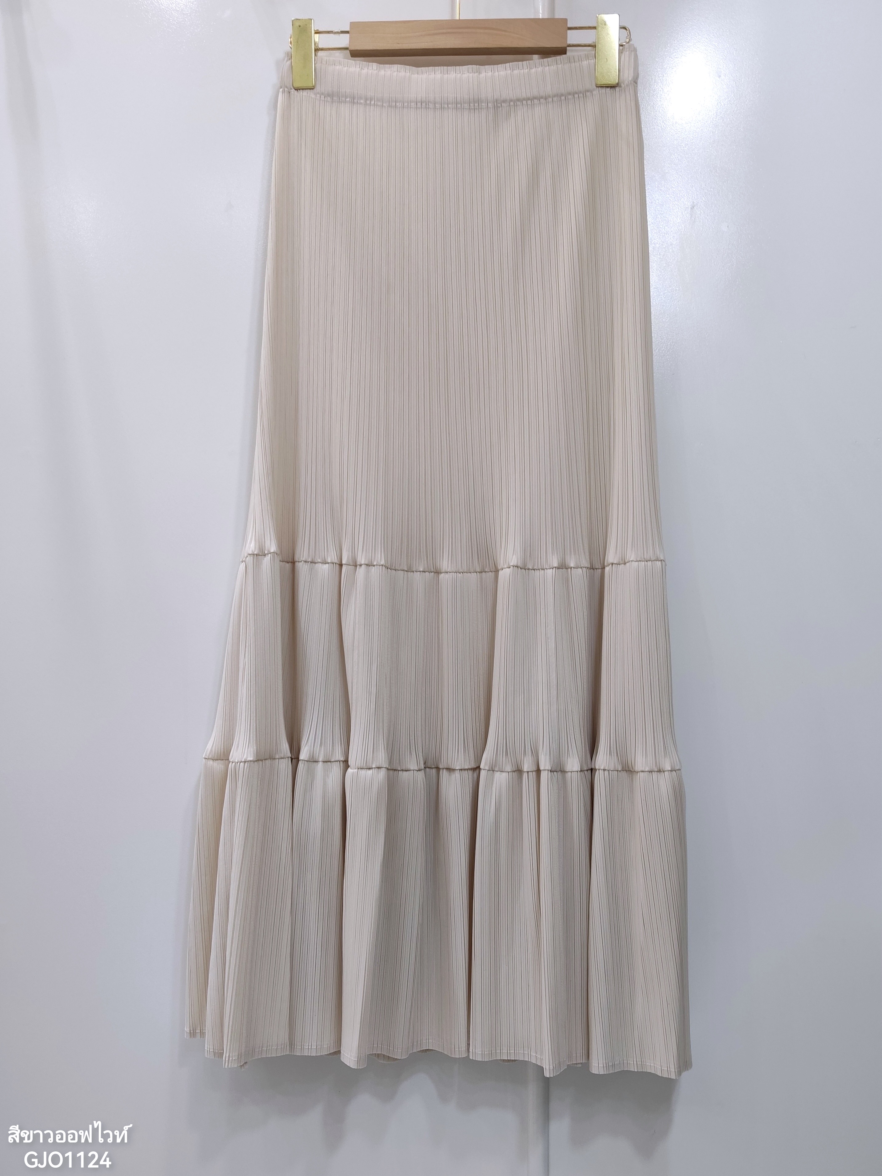 ปรับราคาลง20%!! ยาว 34นิ้ว! 2MUAY รุ่น GJO1124 กระโปรงพลีทคุณภาพ RIPPLE PLEATED SKIRT 10 สี FREE SIZE