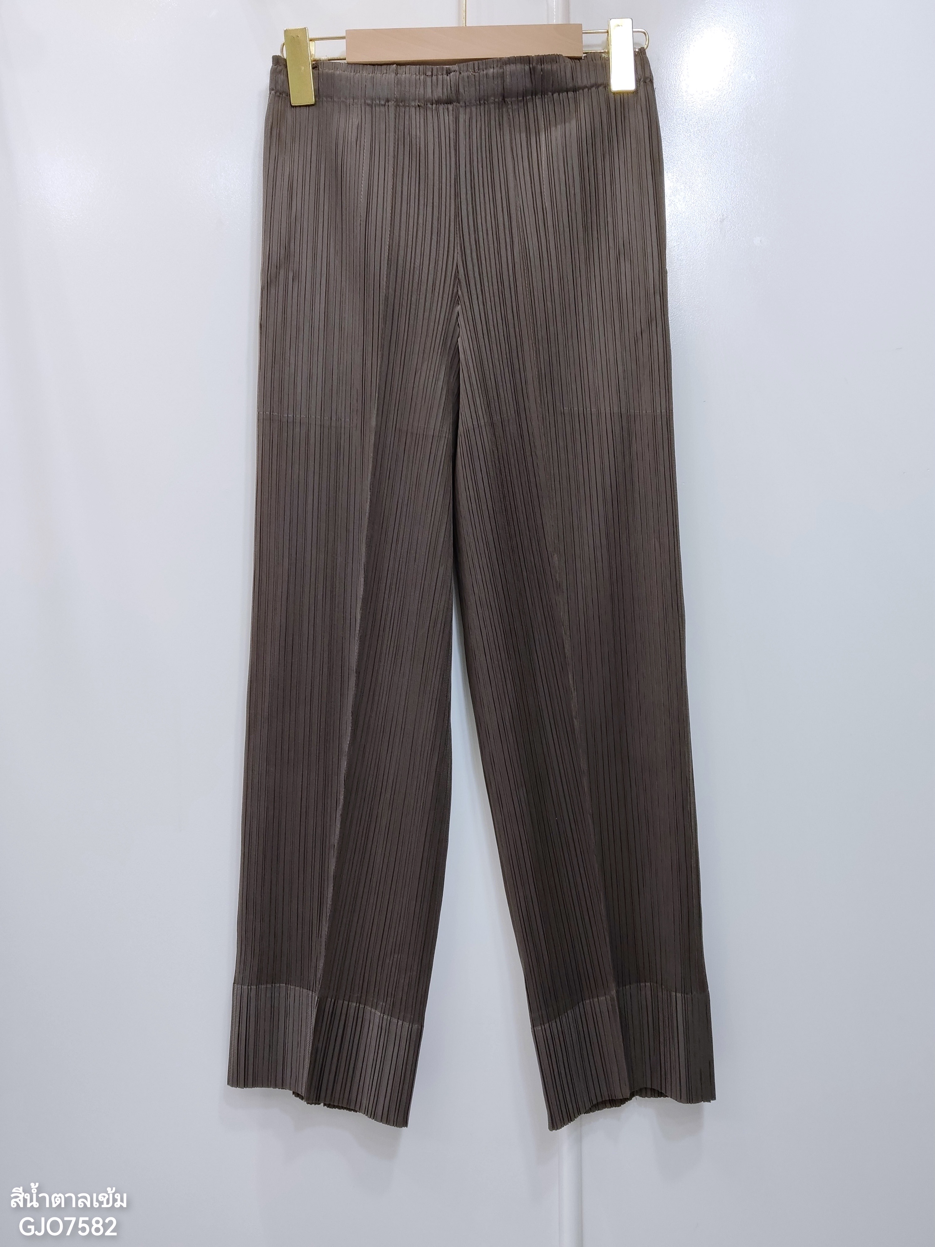 ปรับราคาลง20%!! ยาว34นิ้ว! 2MUAY รุ่น GJO7582 กางเกงพลีทคุณภาพ SLIM TUCK PLEATED PANTS 9 สี FREE SIZE