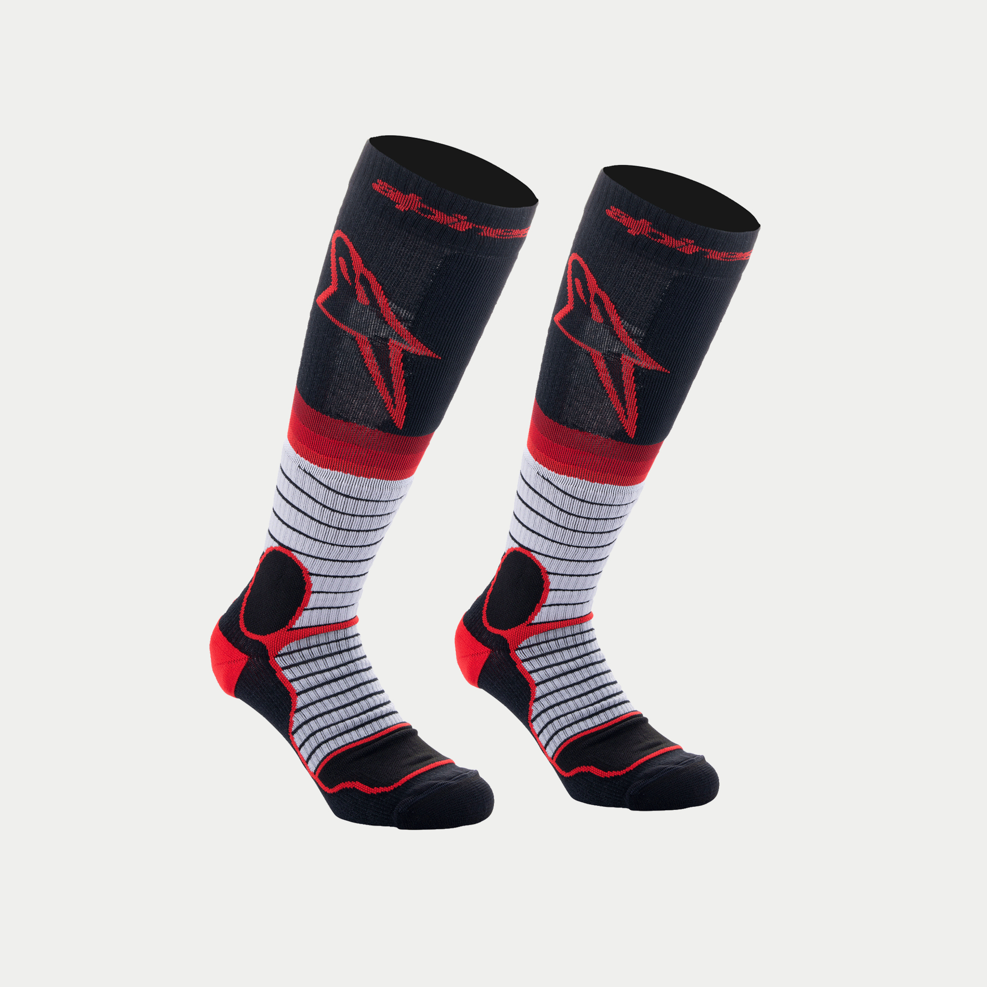 ถุงเท้า Alpinestars MX Pro Socks V2 - Black/Gray/Red