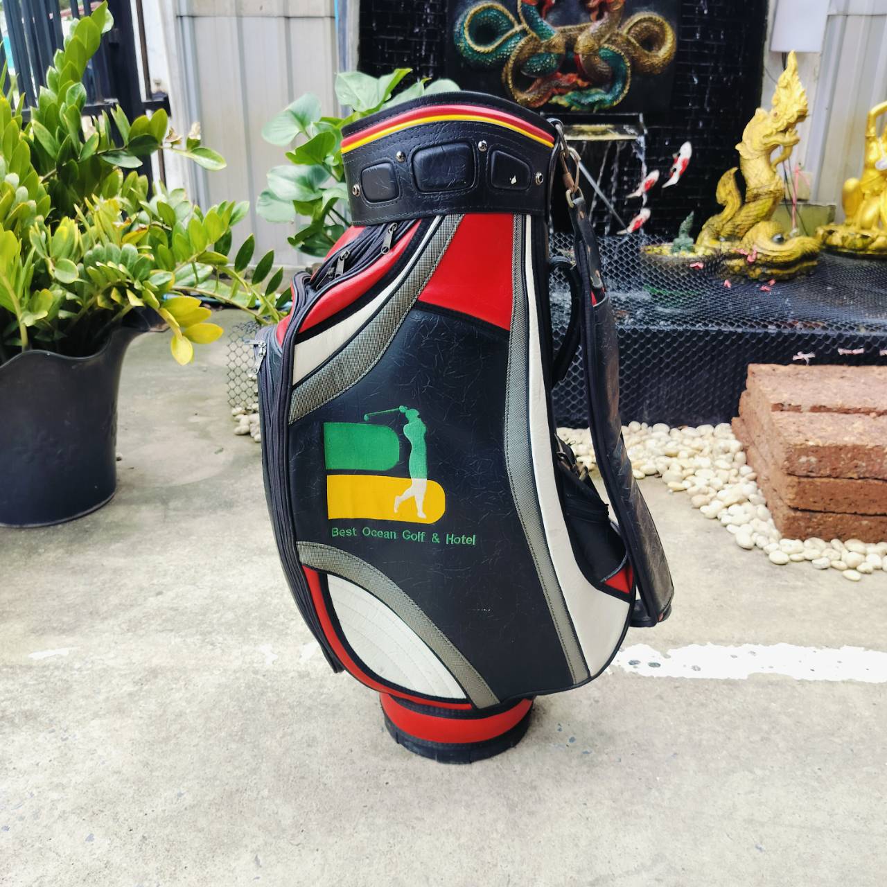 *** มีดำหนิเป๊ก COVER หลุด 1 จุด *** ถุงกอล์ฟ BEST OCEAN มือสอง ภายในบุกำมะหยี่อย่างดี