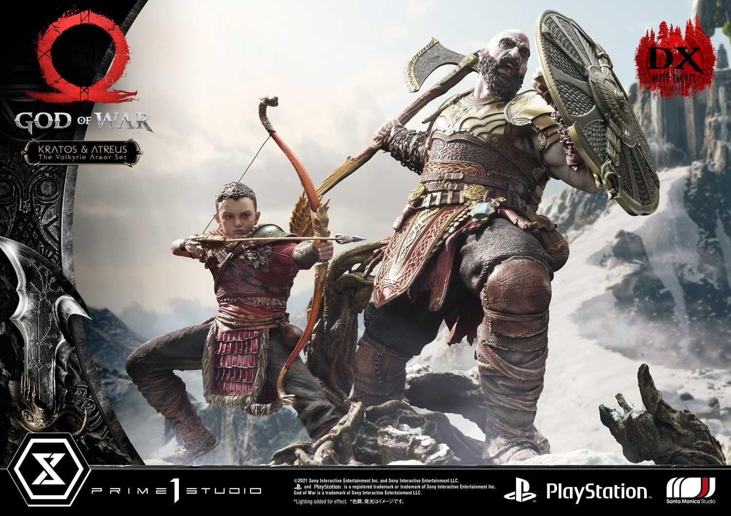 [สั่งจอง]Prime 1 Studio UPMGOW-03DX 1/4 : God of War - Kratos & Atreus The Valkyrie Armor Set (Deluxe Version)