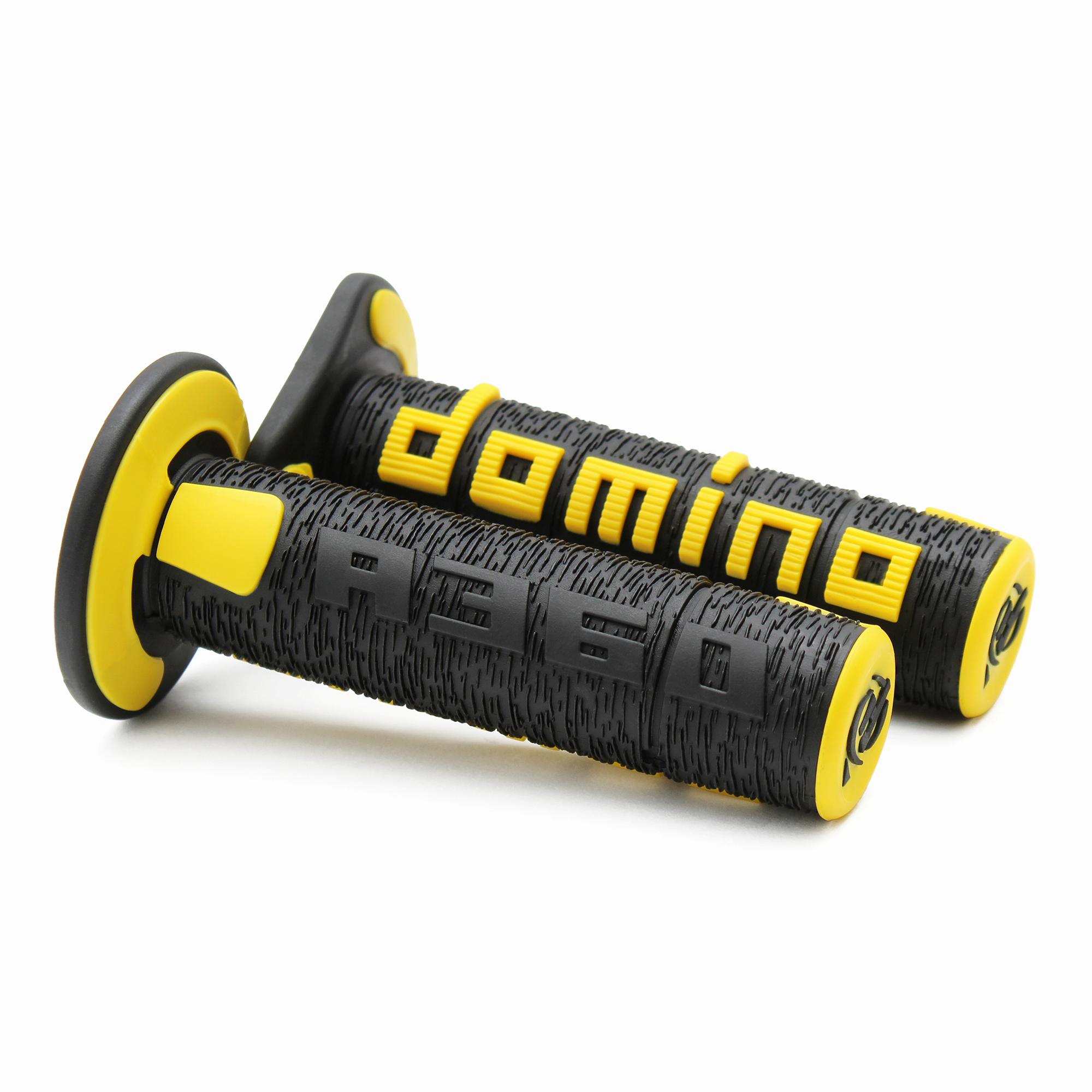 ปลอกแฮนด์ Domino A360 ปลายปิด - Black/Yellow