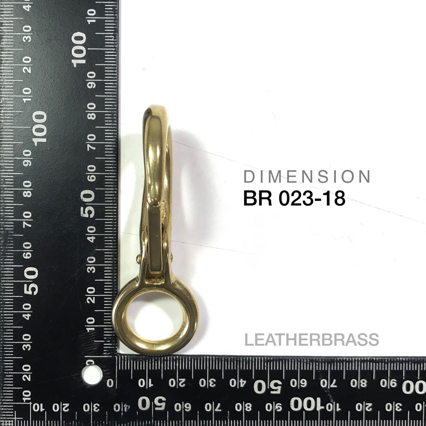 BR023 ตะขอทองเหลือง ตะขอโซ่ อะไหล่ทองเหลืองแท้ อุปกรณ์งานหนัง leatherbrass **ราคาต่อชิ้น**