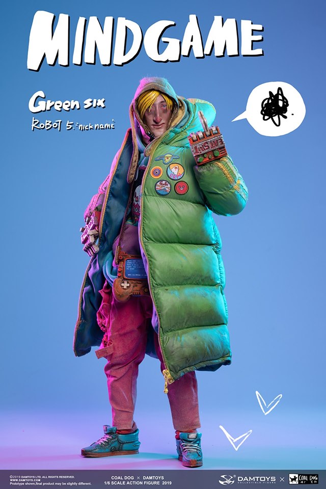 [สั่งจอง] Damtoys x Coal Dog ZP003 Mindgame series GREEN SIX 1/6 Action figure