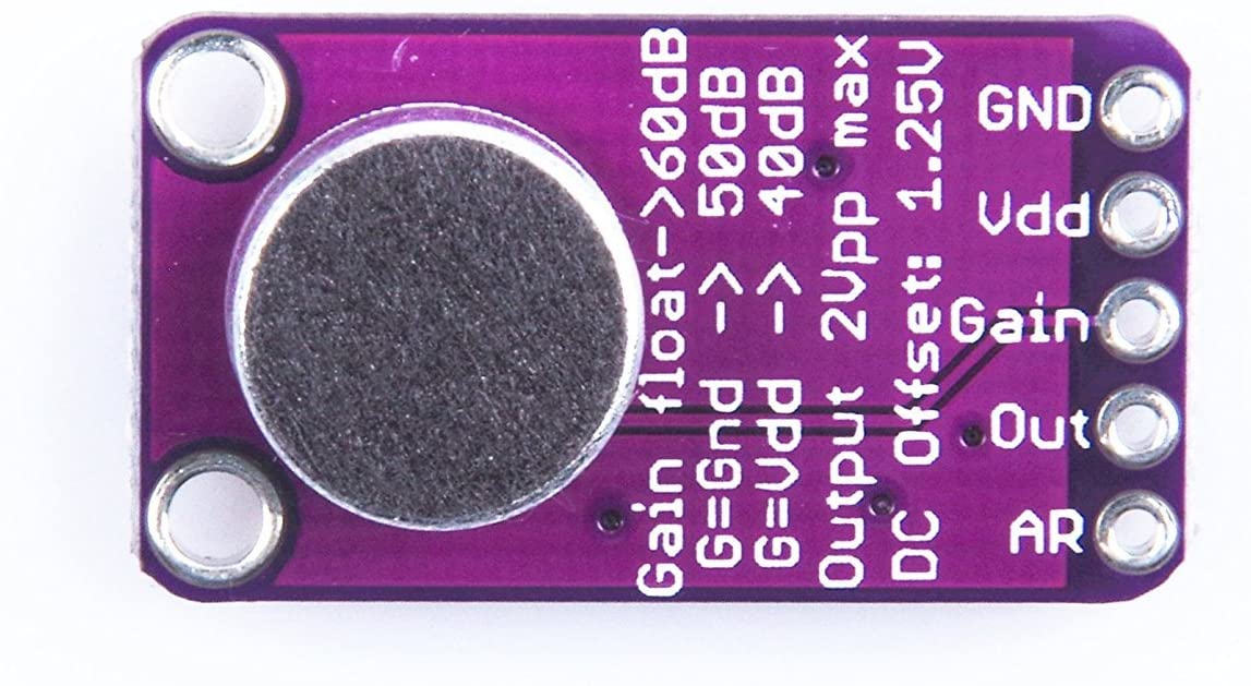 เซนเซอร์วัดเสียง ไมโครโฟน MAX9814 High Performance Microphone AGC Amplifier Module