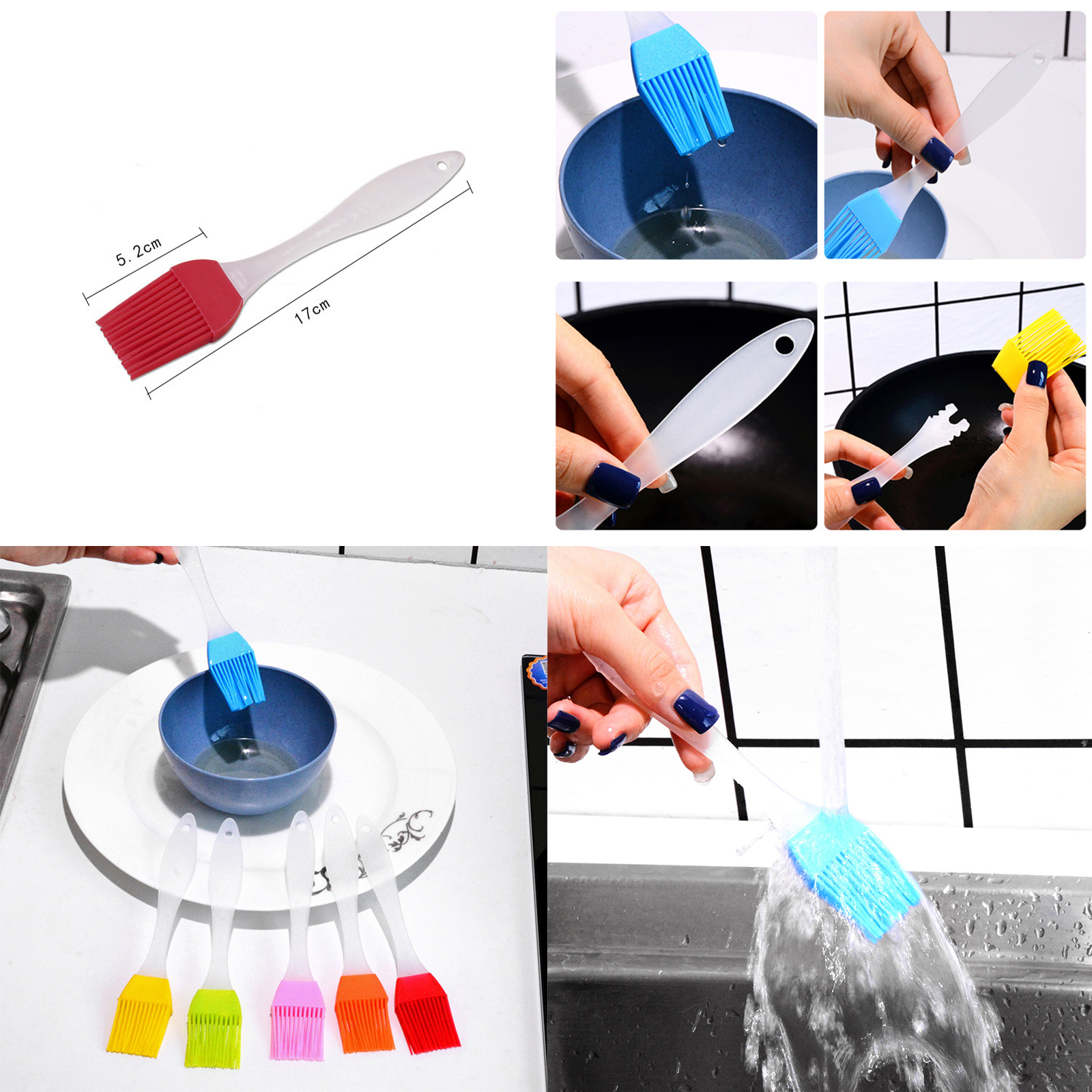 แปรงทาเนย ซิลิโคน มีให้เลือกมากมายหลายสี น้ำหนักเบา ขนาดพอดีมือ วัสดุเกรดอาหาร ปลอดภัย100%