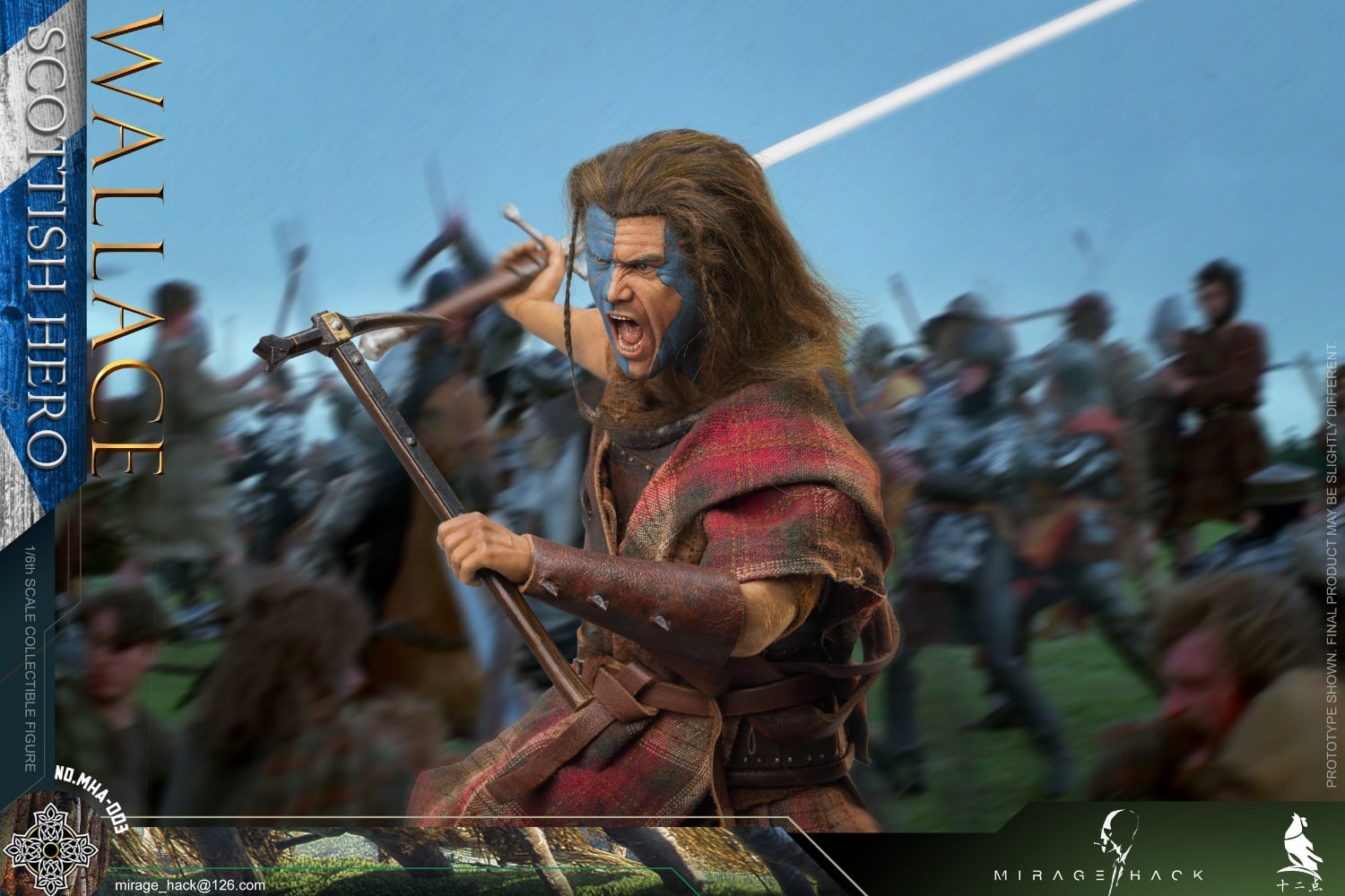 [สั่งจอง]Mirage Hack & Twelve O'clock MHA-003 1/6 : Scottish Hero Wallace Action Figure