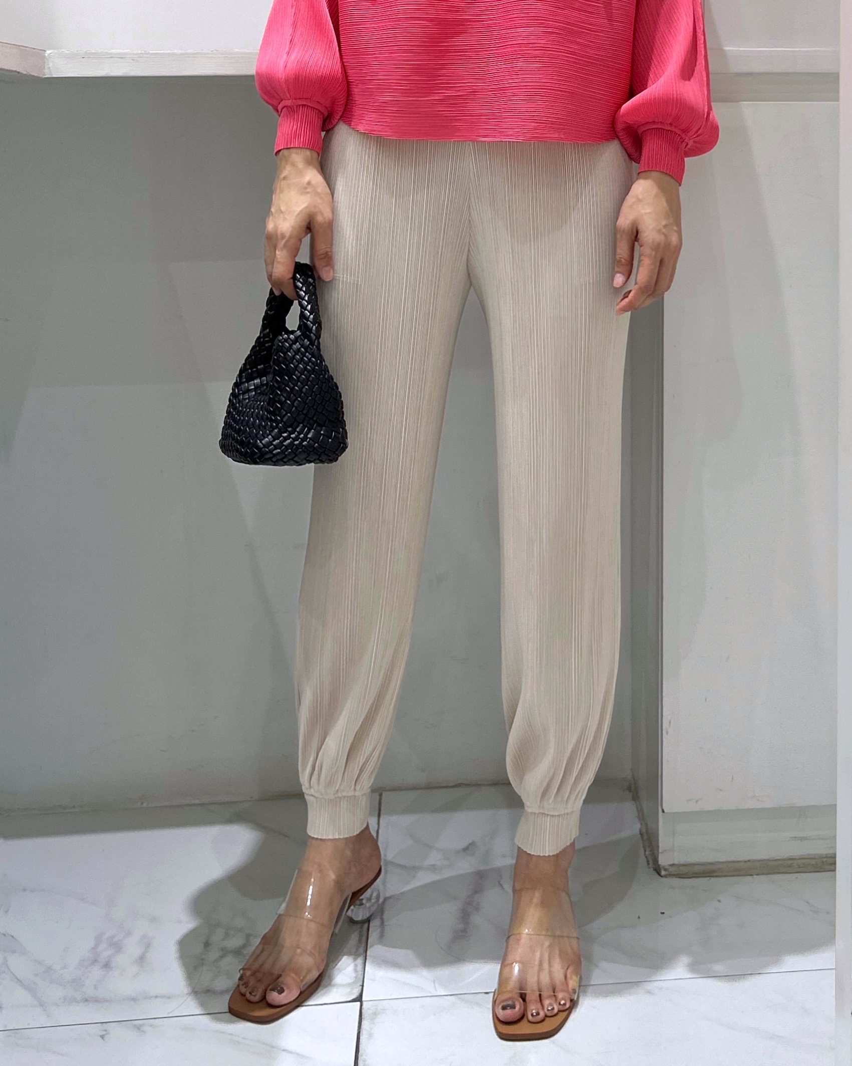 ยาว 36.5 นิ้ว!! 2MUAY รุ่น GJO11540 กางเกงพลีทคุณภาพ JOGGER PLEATED PANTS 7 สี FREE SIZE