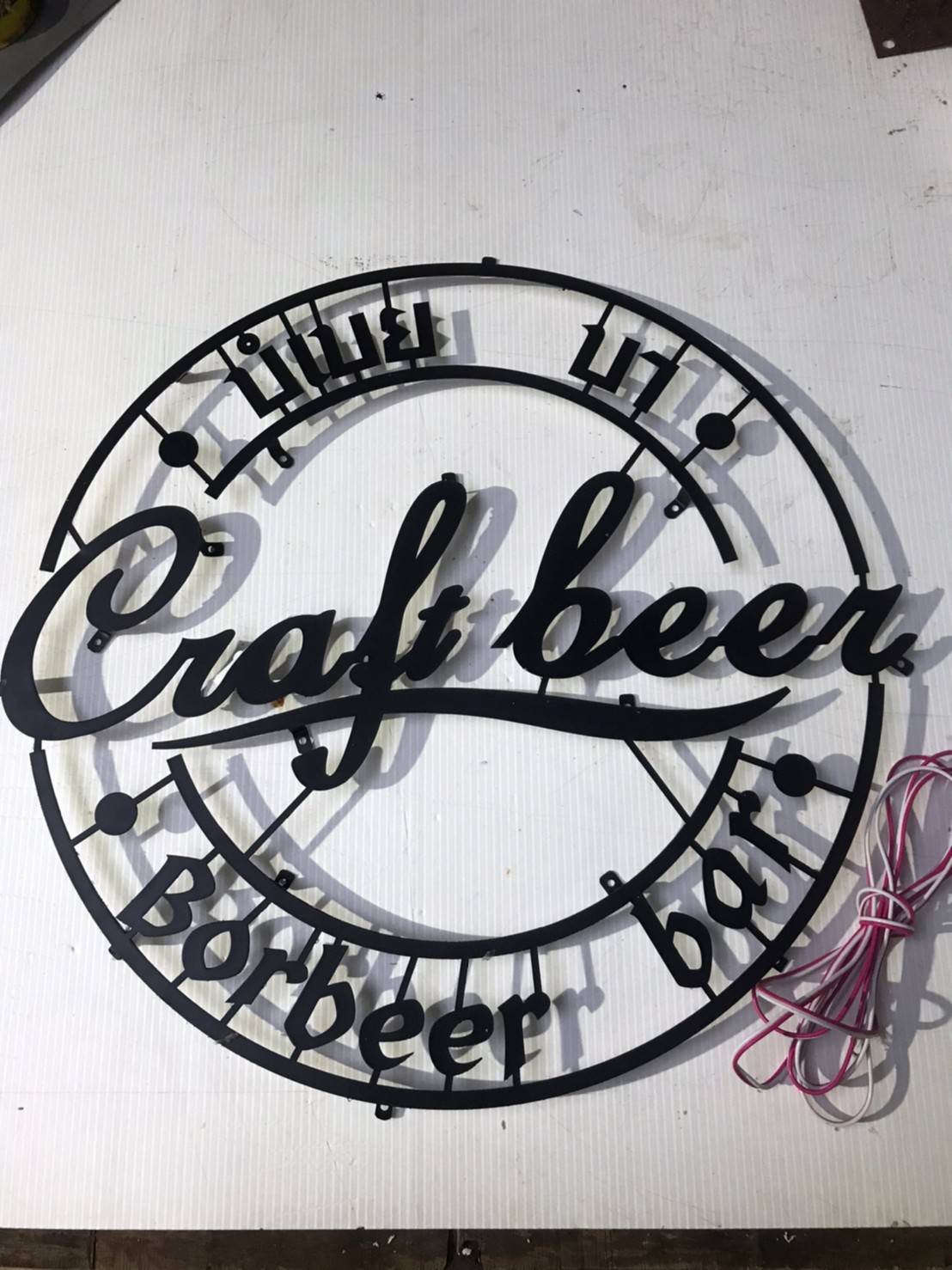 #ป้ายโลโก้ซิงค์ฉะลุไฟออกหลัง #ป้ายโลโก้ซิงค์ฉะลุทำสี