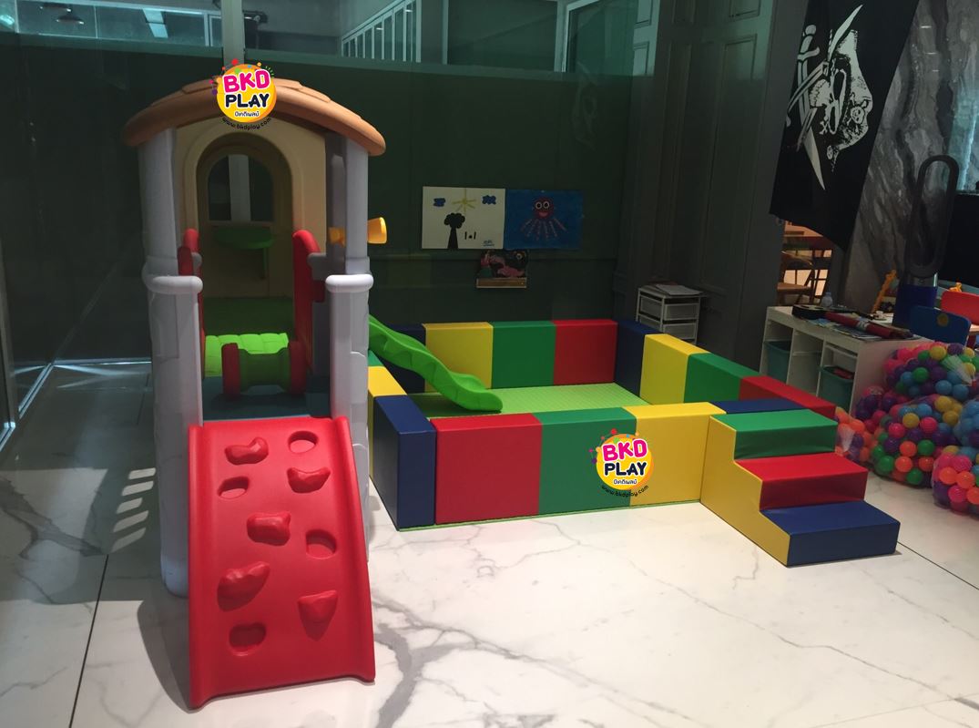 บ่อบอลพร้อมบันได ห้องบอล คอกกั้นเด็ก บุนวมนิ่ม,คอกกั้น, เบาะนุ่มนิ่ม หนัง soft play, indoor playground ของเล่นเสริมพัฒนาการ รับสั่งทำบ่อบอล ตามขนาด