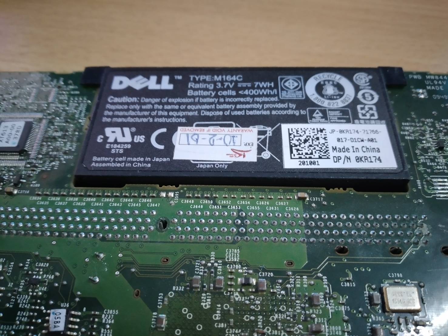 Dell / Dell PERC 6 / E 6E SAS RAID array card 0J155F 0FY374 F989F