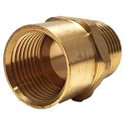 ข้อต่อ ต่อตรงเกลียวใน-เกลียวนอก ทองเหลือง