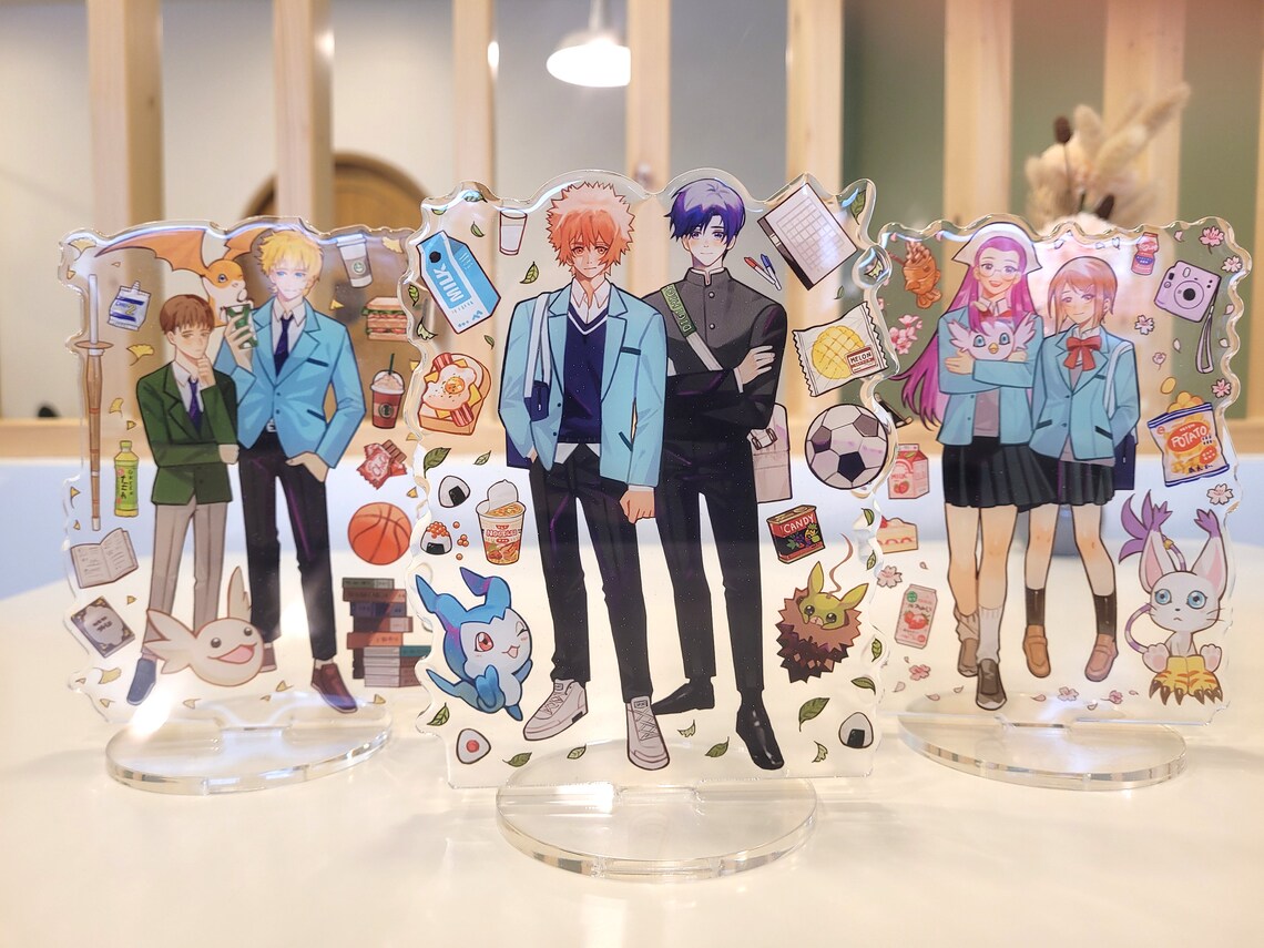 Digimon02 Highschool Epoxy acrylic standee