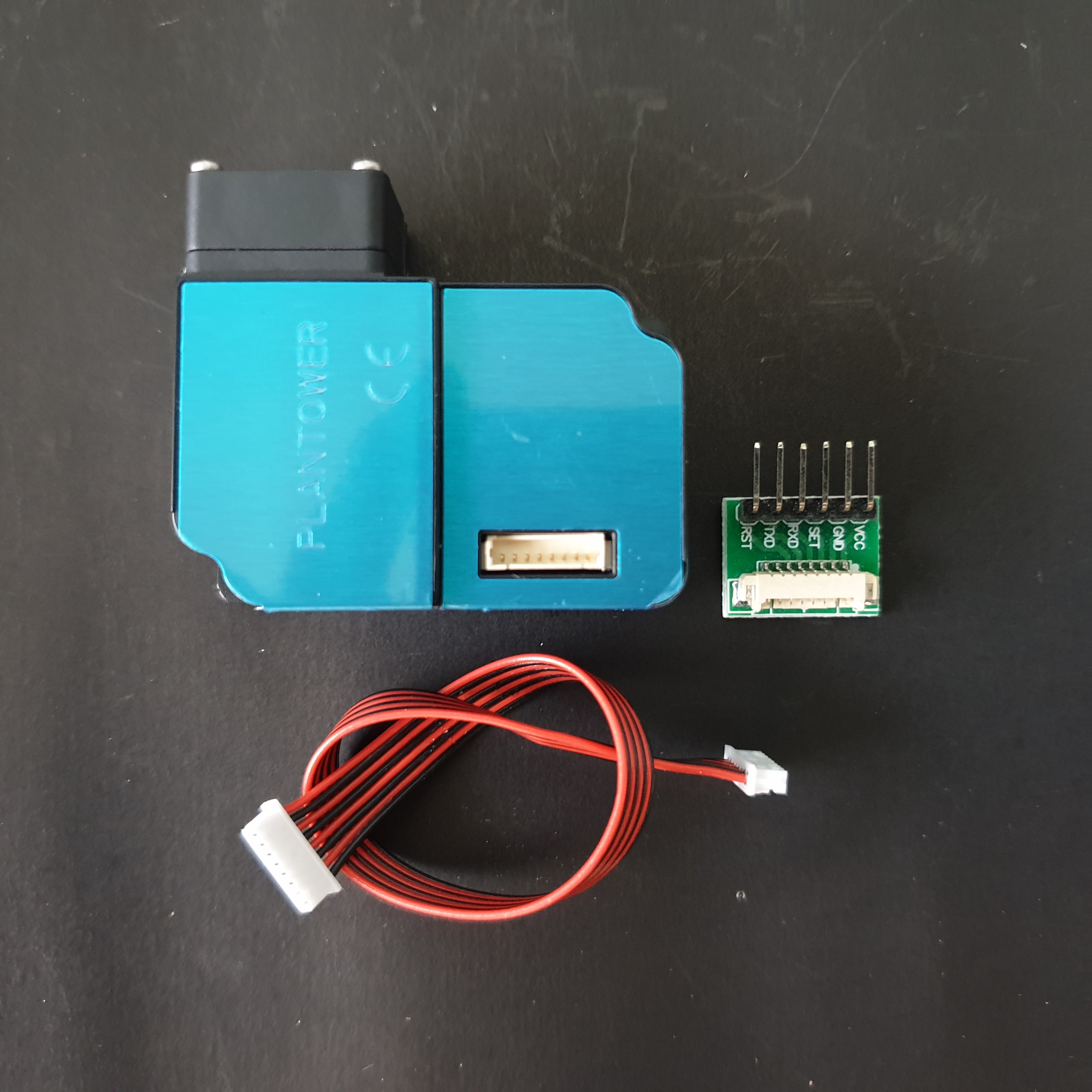 [สต๊อกในไทย] เซ็นเซอร์วัดฝุ่น pm2.5 PMS3003 [PlanTower] พร้อมหัวแปลง