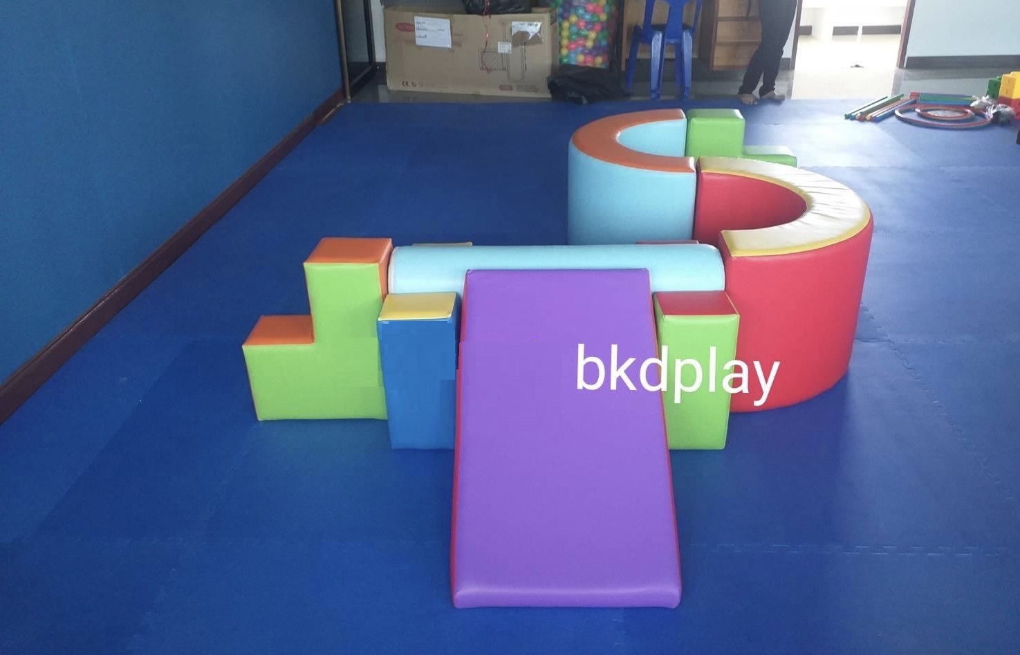 ชุดตัวSสูง45ซม. ทางเดินฝึกการทรงตัว-พัฒนาการนุ่มนิ่ม8ชิ้น ทางเดิน pvc, ตัวS เบาะนุ่มนิ่ม หนัง soft play, indoor playground เครื่องเล่นสนามในร่ม kidzone มุมเด็ก