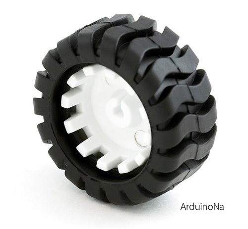 ล้อยางแกน D สำหรับมอเตอร์ N20 robot smart car, micro motor wheel แบบกว้าง