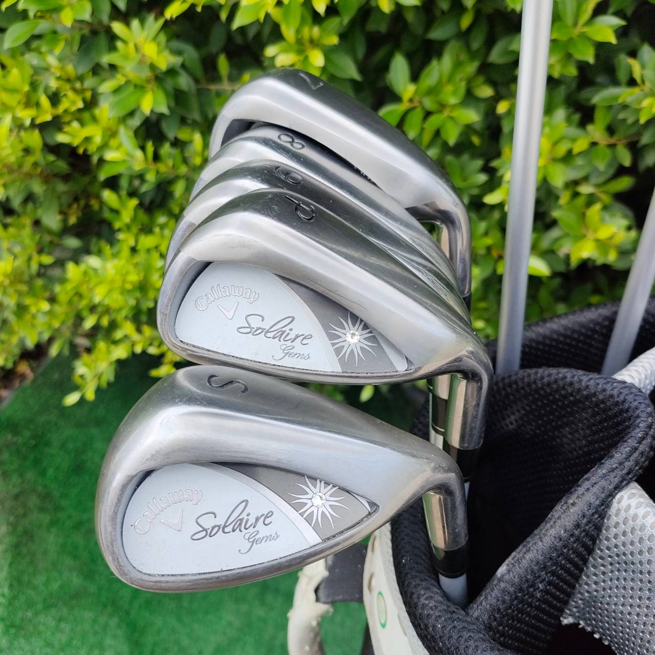 **ไม้กอล์ฟครบชุดสำหรับผู้หญิง** FULLSET CALLAWAY SOLAIRE GEMS ชุดใหญ่!! หัวไม้ 6 หัว!! ไม้สุดพรีเมี่ยม!! COVER ครบชุด วัสดุสุดพรีเมี่ยม!! ไม้กอล์ฟมือสอง ของแท้ BY NakaraLuxurious