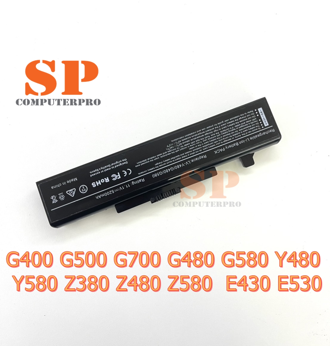 LENOVO battery แบตเตอรี่ของเทียบ LENOVO G400 G500 G700 G480 G580 Y480 Y580 Z380 Z480 Z580 E430 E530 Model: L11L6Y01