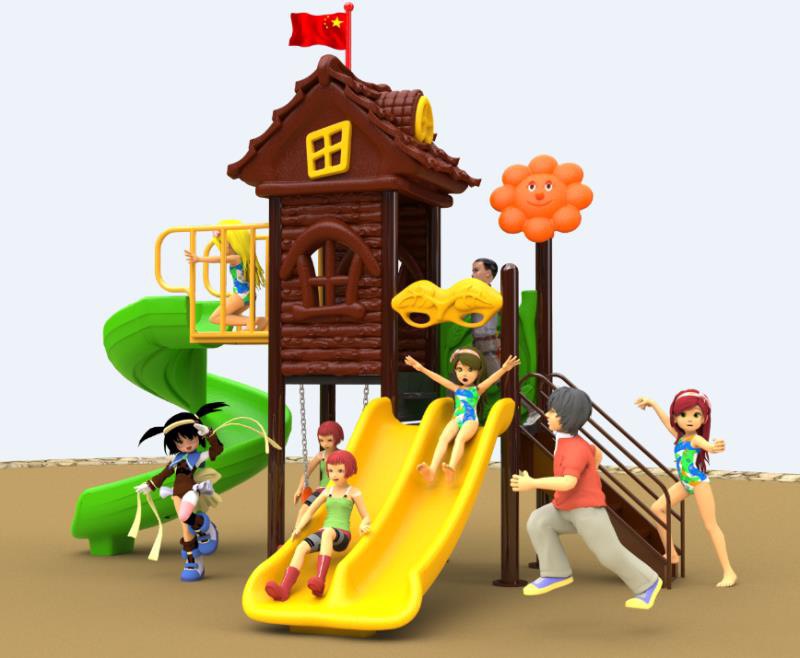 เครื่องเล่นสนามกลางแจ้ง ในร่ม ชุดบ้านน้ำตาล บ้านสีไม้ เครื่องเล่นสนามเด็ก, สนามเด็กเล่น,ครุภัณฑ์สนามเด็กเล่น สพฐ โครงการโรงเรียนประชารัฐ