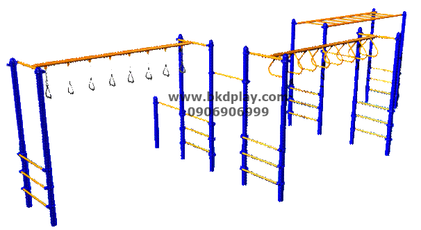 บาร์โหน+ปีนป่ายทรงตัว, เครื่องเล่นสนามกลางแจ้ง เหล็ก, ตั้งพื้น,OutdoorPlayground, ออกกำลังกายเด็ก สำหรับสนามกีฬา สวนสาธารณะ เทศบาล ผลิตในไทย