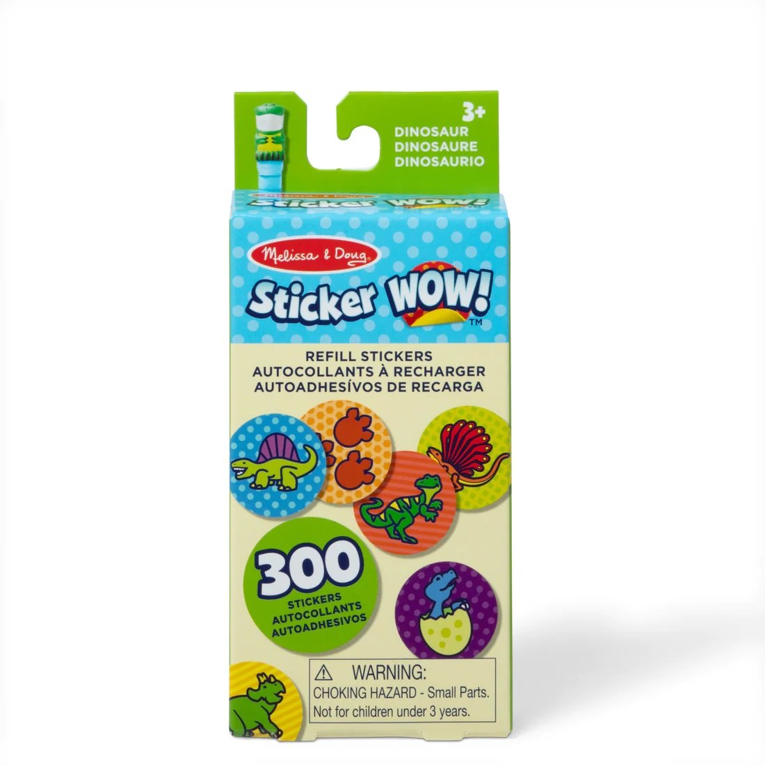 Melissa & Doug Sticker WOW Refill Stickers Dinosaur สติกเกอร์รีฟีล 300 ดวง รุ่นไดโนเสาร์,ของเล่นเสริมพัฒนาการ,ของเล่น