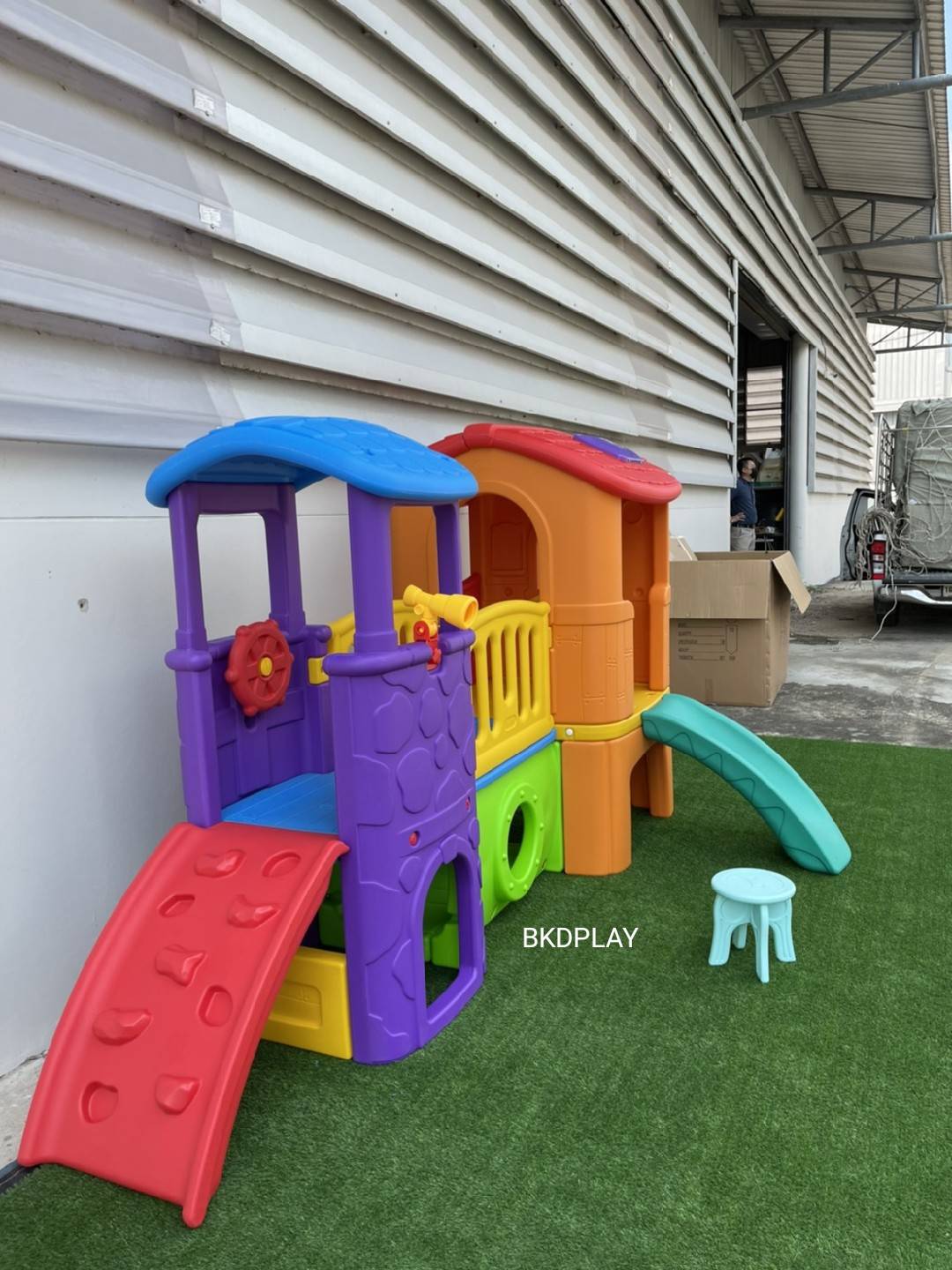 บ้านน้อย2ชั้นหลากสี บ้านสไลเดอร์ สไลเดอร์พร้อมปีนป่าย บ้านสไลเดอร์ของเล่น บ้านน้อยสองชั้น สไลเดอร์บ้าน,กระดานลื่น , เครื่องเล่นสนามในร่ม กลางแจ้ง kidszone พร้อมส่ง