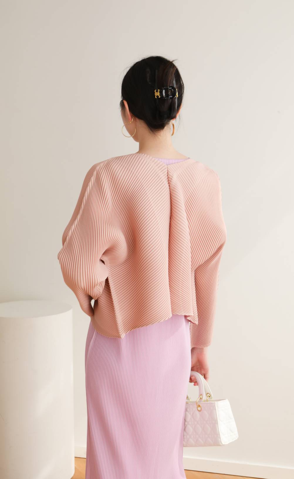 2MUAY รุ่น GJO3095 เสื้อคลุมผู้หญิง เสื้อคลุมพลีทคุณภาพ 6สี FREE SIZE LONG SLEEVE OPEN FRONT THICK PLEAT CARDIGAN