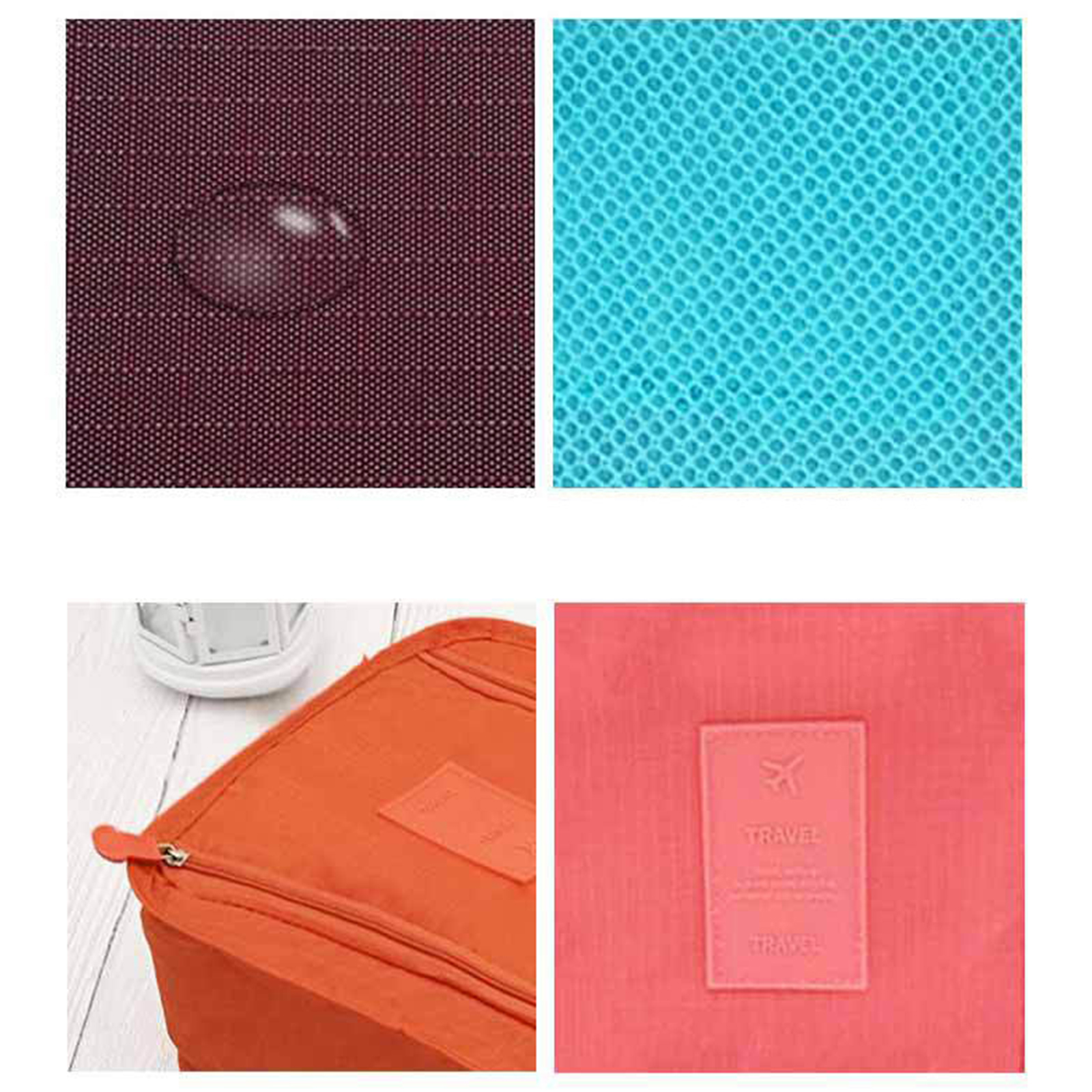 กระเป๋าใส่รองเท้า มีซิป มีหูหิ้ว ผ้าผสมโพลีเอสเตอร์ กันน้ำได้ กระเป๋าใส่ของ กระเป๋าแบบพกพา ดีไซน์สวยงาม