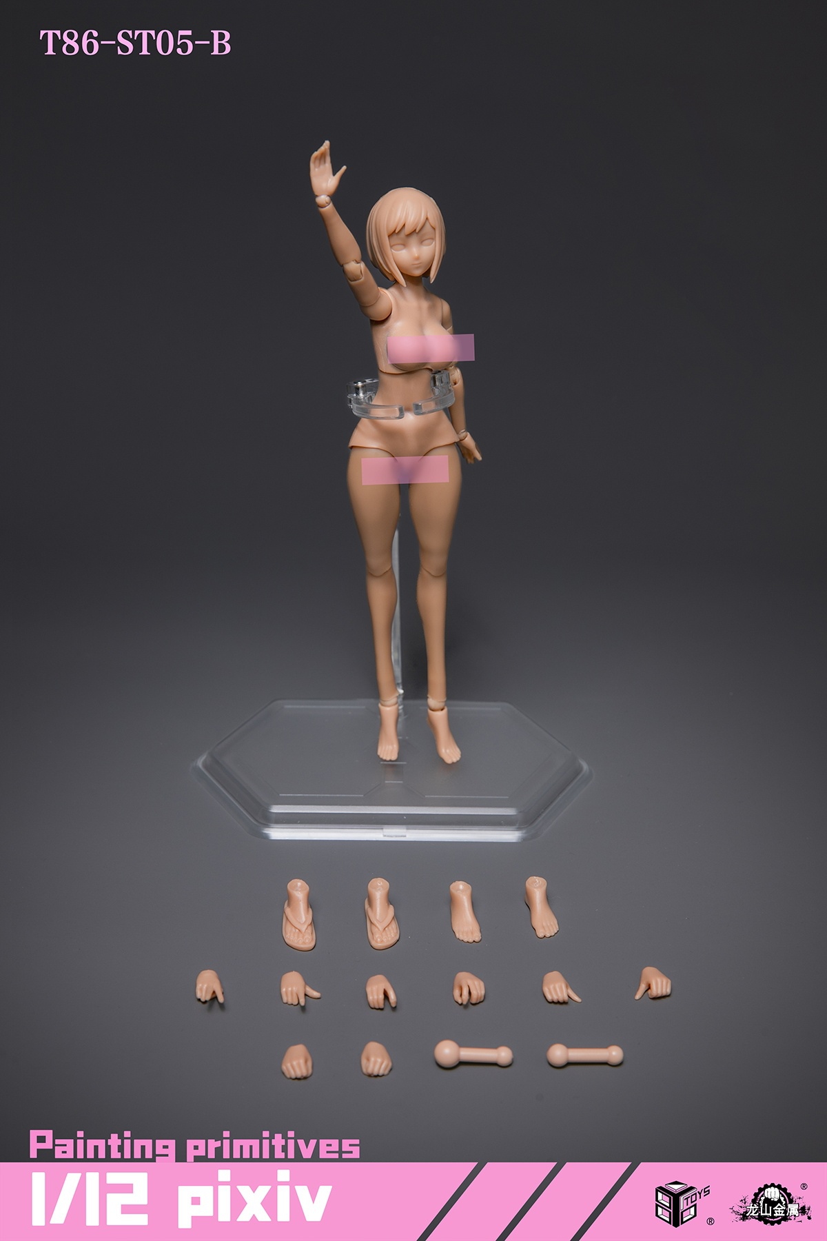 [พร้อมส่ง]86TOYS 1/12 : semi-seamless female body with fat hip- T86-ST05-B (ผิวแทน อกใหญ่)