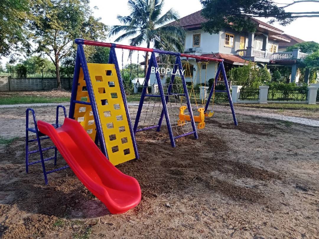 เครื่องเล่นสนามกลางแจ้ง, ชุดชุดรวม 5 กิจกรรม สไลเดอร์ ชิงช้าและปีนป่ายผจญภัย ประกอบด้วยสไลเดอร์ชิงช้าปีนป่ายบาร์โหน, เครื่องเล่นสนามเหล็ก ,สนามเด็กเล่น ,เครื่องเล่นสนามราคาถูก ,outdoorplayground พร้อมส่ง