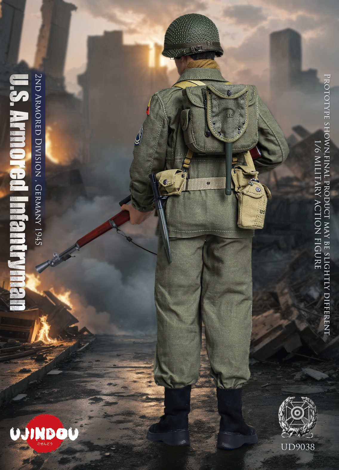 [สั่งจอง]UJINDOU UD9038 1/6 : World War II US Army Armored Infantry 2nd Armored Division