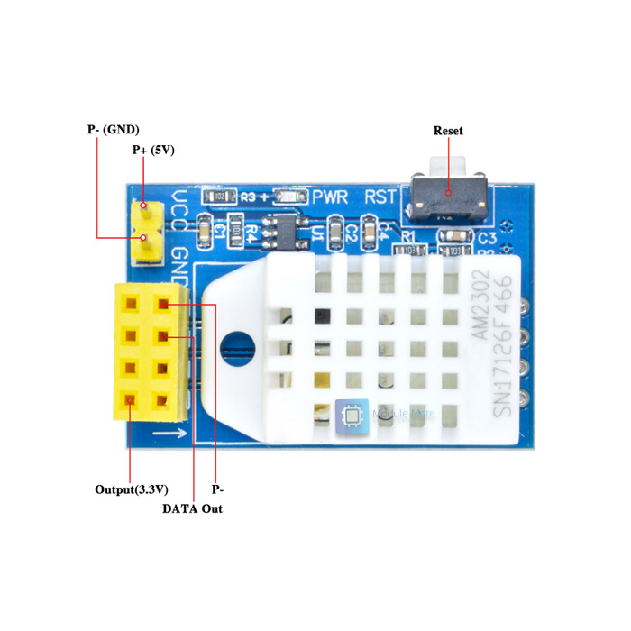ESP01 DHT22 Temperature Humidity Sensor Module + ESP8266 ESP01