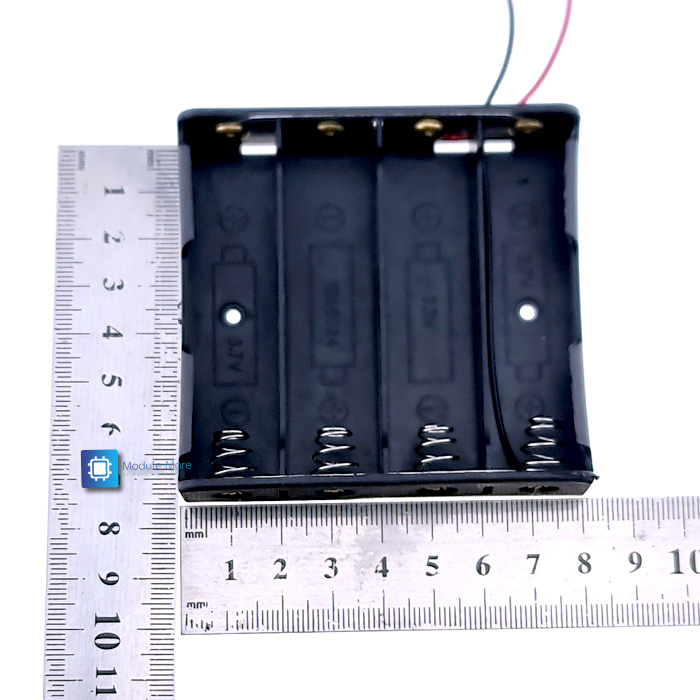 รางถ่าน 18650 ต่อแบบขนาน ขนาด 4 ก้อน 4p 18650 battery box holder 3.7V parallel