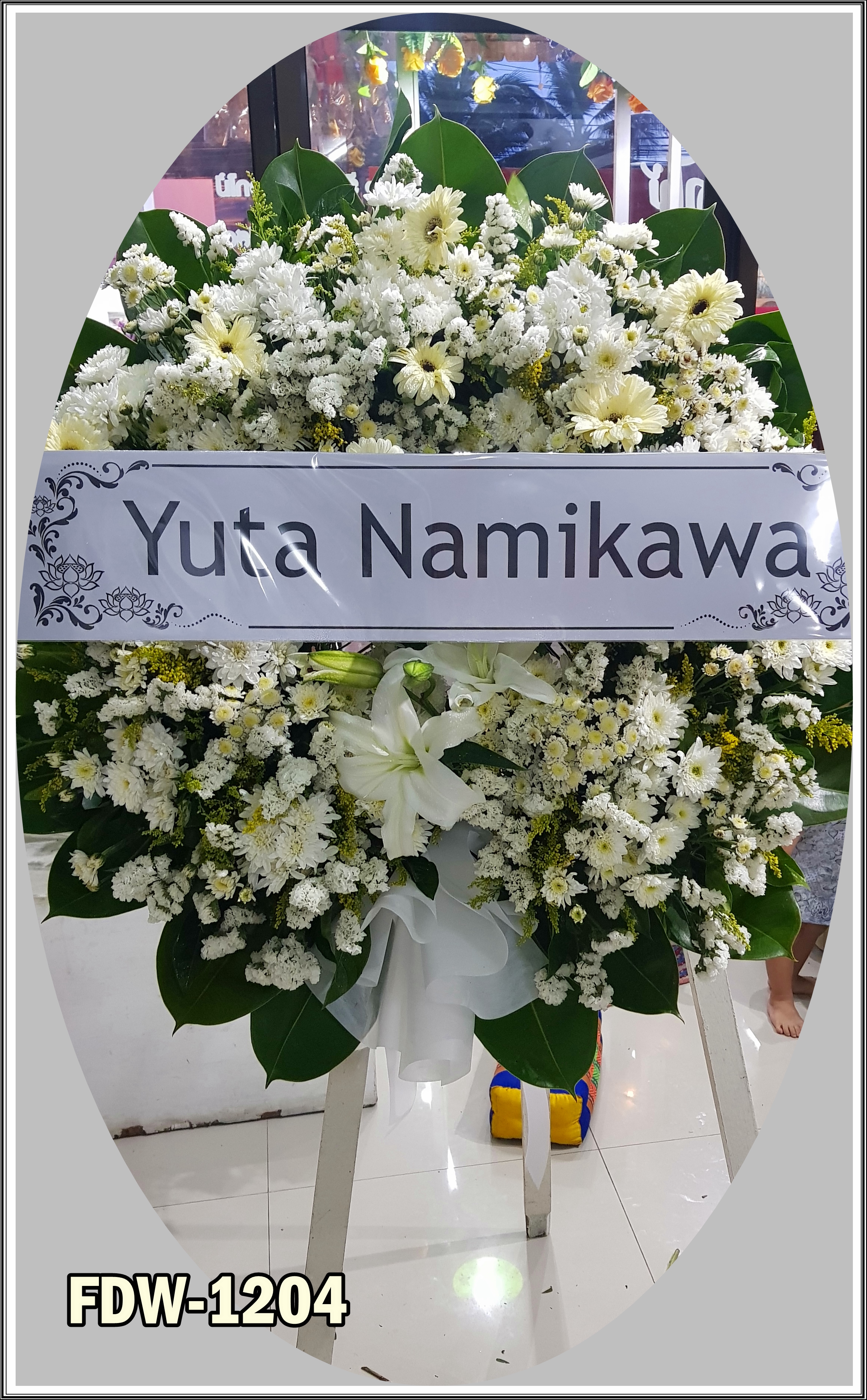 FDW-1204 พวงหรีดดอกไม้สด