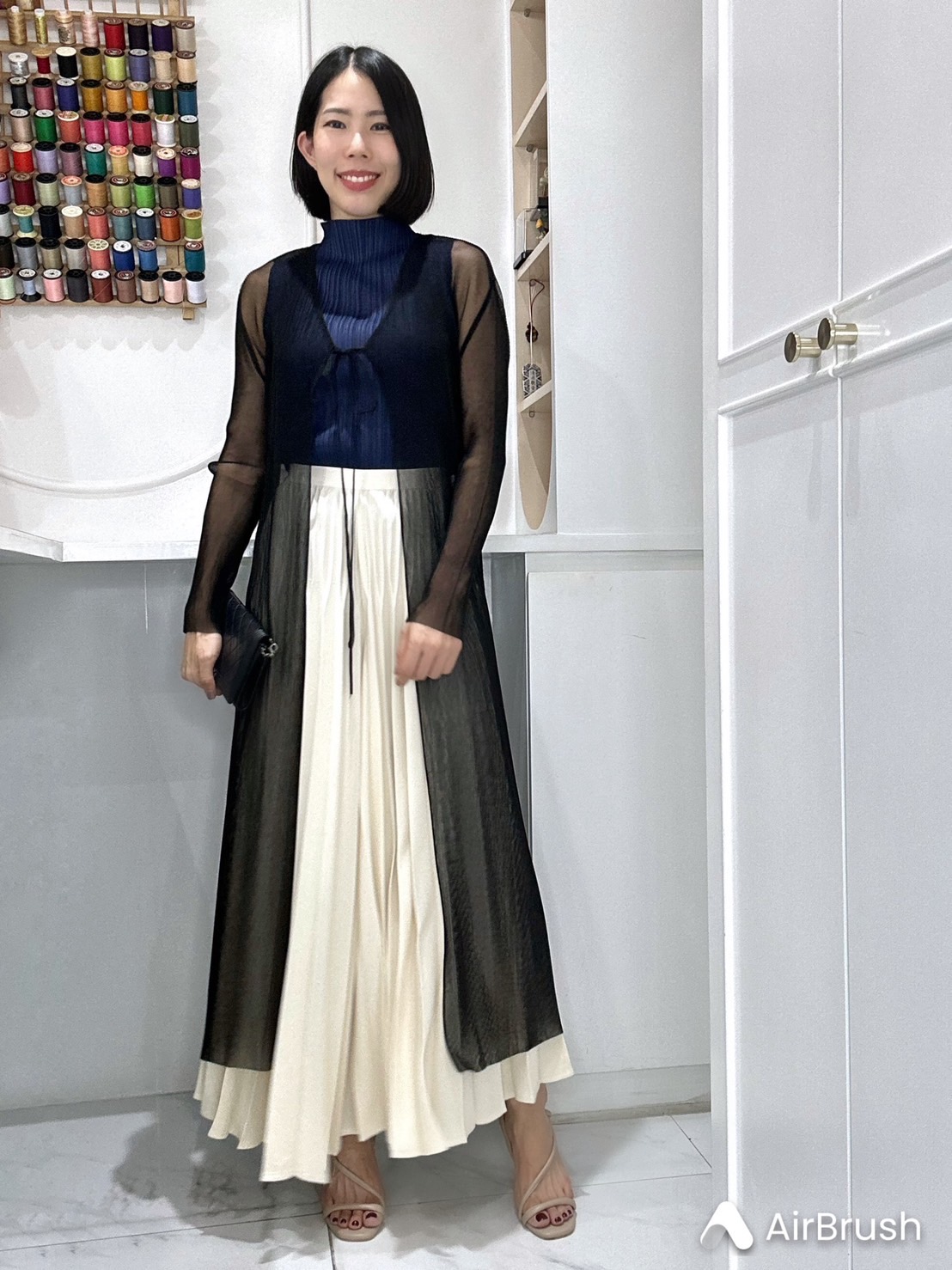 ปรับราคาลง20%!! 2MUAY รุ่น GJO1260 เสื้อคลุมพลีทคุณภาพ TRANSPARENT PLEATED LONG CARDIGAN 5 สี FREE SIZE