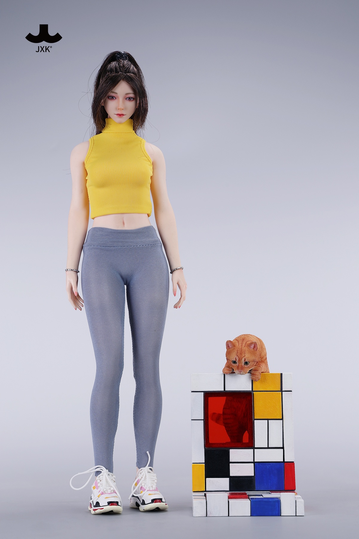 [สั่งจอง]JXK 1/6 : Mondrian Wall-Climbing Cat Statue