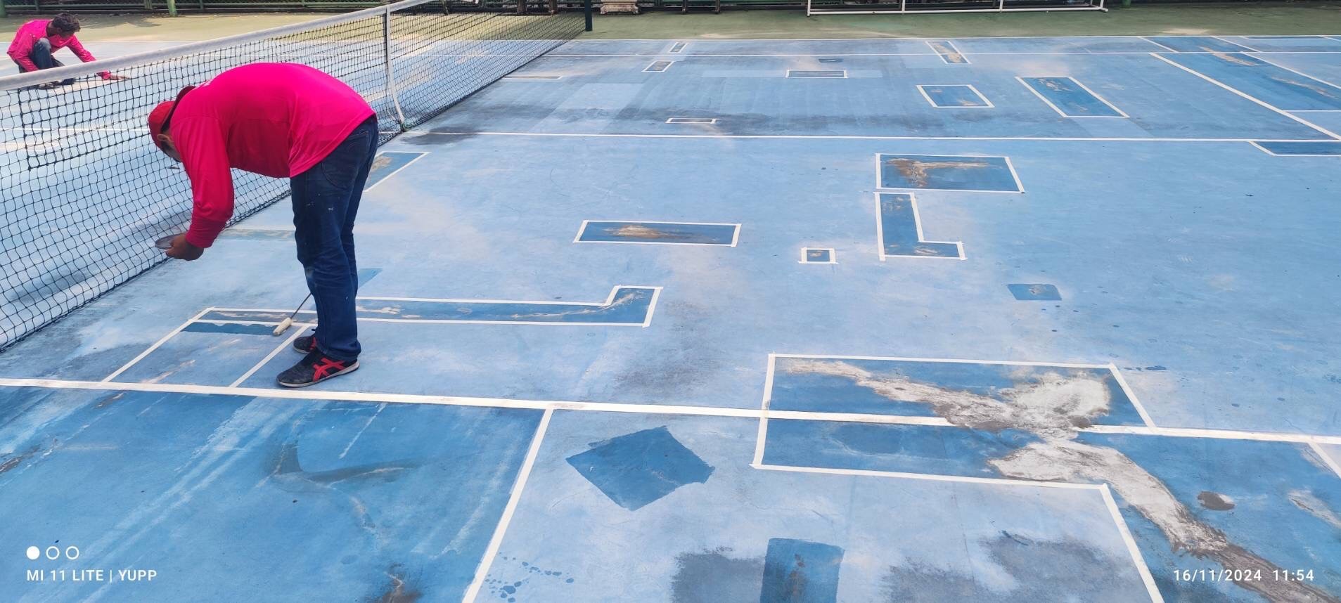 งานซ่อมแซมสนามเทนนิส รพ.ศิริราช
