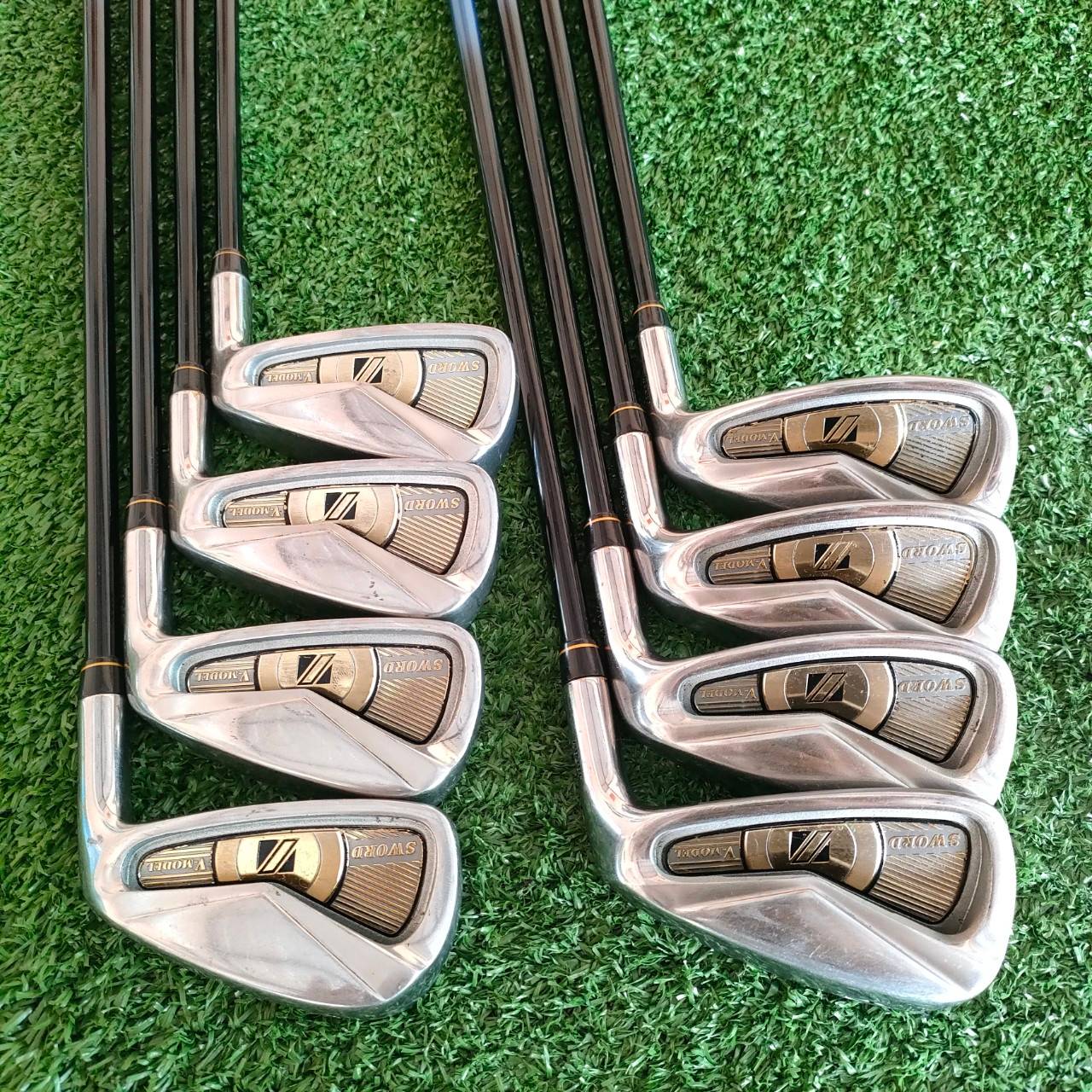 ชุดเหล็ก KATANA SWORD V-MODEL ก้านเบา หน้าเด้ง ตีไกล เหล็ก 5-9 P A S ครบ ไม้กอล์ฟมือสอง ของแท้ BY NakaraLuxurious