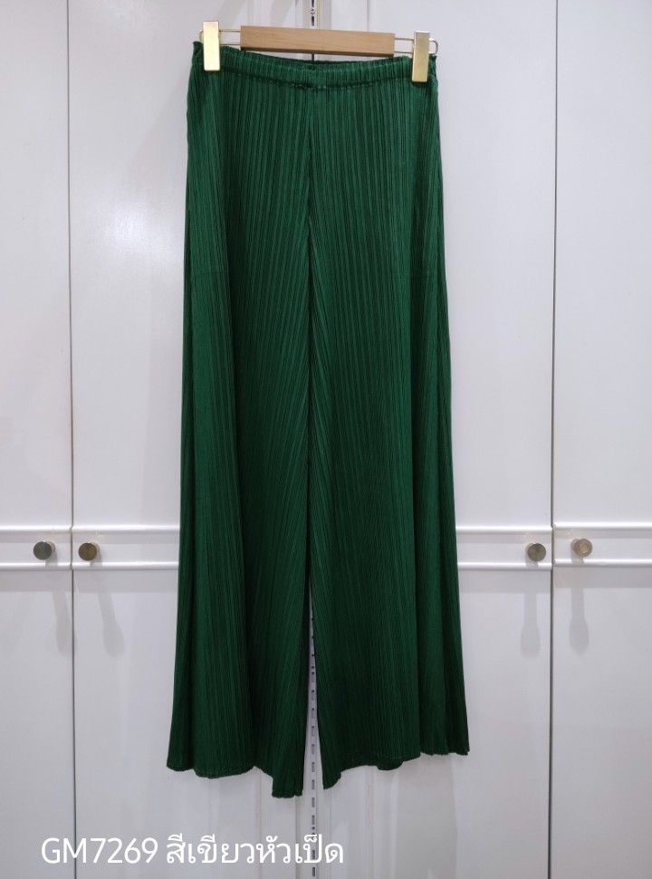 ยาว 36.5 นิ้ว 2MUAY รุ่น GM7269 กางเกงอัดพลีท WIDE LEG PLEATED PANTS 15 สี FREE SIZE