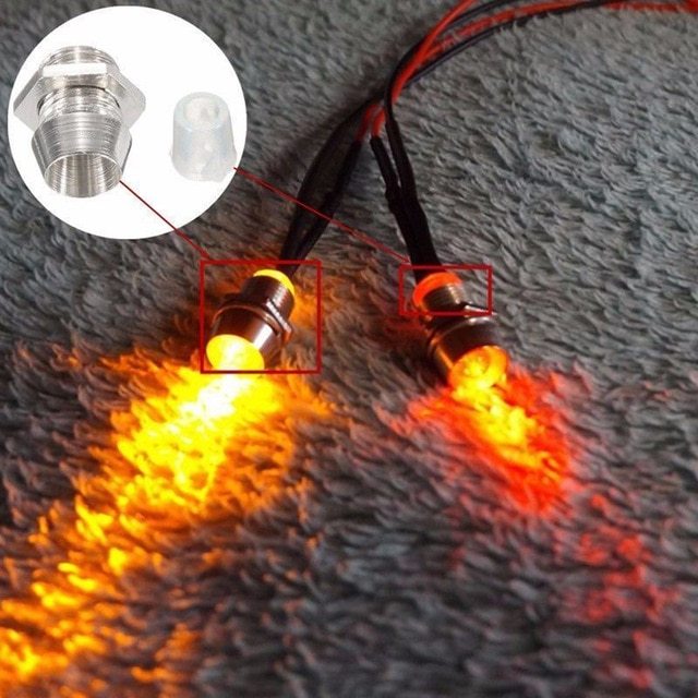 [5 ชิ้น] ปลอกเหล็กใส่ LED 3mm พร้อมน็อตล็อค Metal 3mm LED Lamp Holder LED Diode Holder Luminous Tube Holder