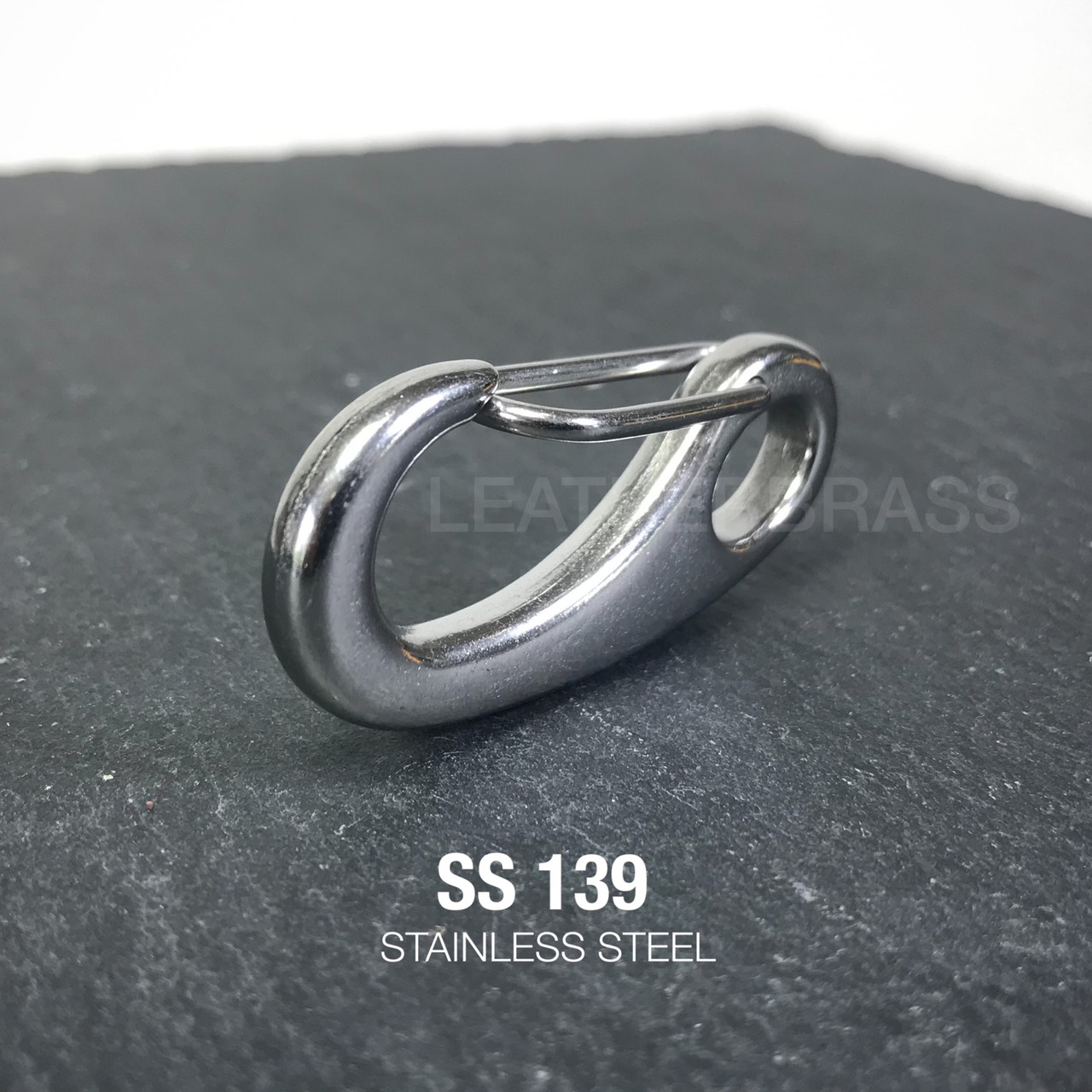 SS139 ตะขอเชือก ตะขอพวงกุญแจ เนื้อสเตนเลสแท้ **ราคาต่อชิ้น** อุปกรณ์เดินป่า ปีนเขา แค้มป์ leatherbrass