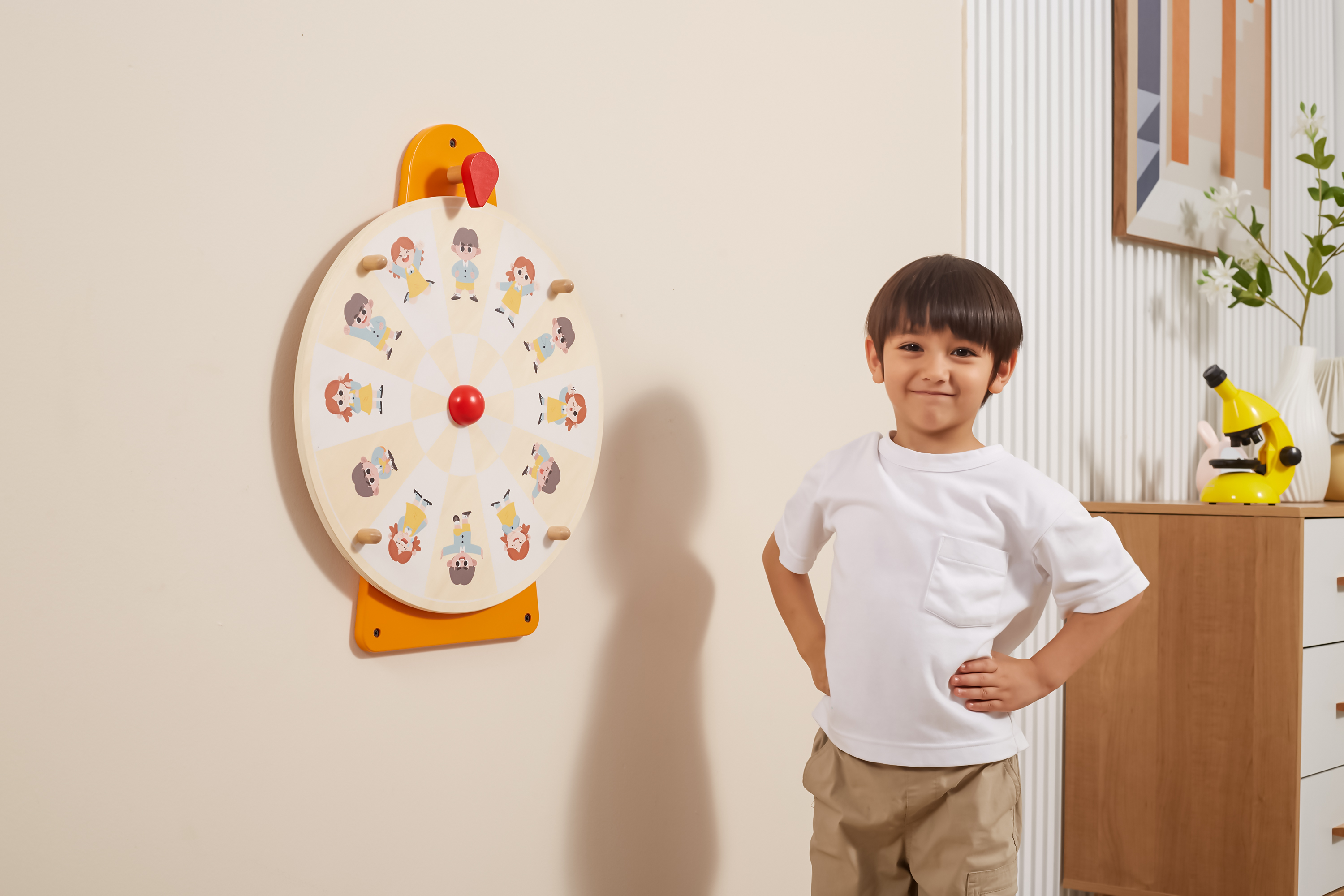 Movement and Facial Expression Turntable, แผ่นแสดงอามรณ์, แผ่นติดผนัง เกมส์ไม้ ของเล่นเสริมพัฒนาการ, ของเล่น,ของเล่นติดผนัง,แถบแม่เหล็ก