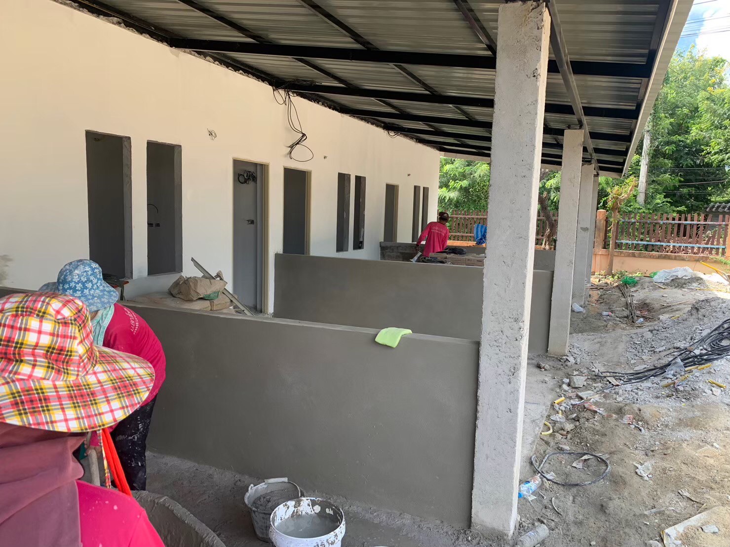 งานก่อสร้างห้องแถว จำนวน5ห้อง อ.บ้านโป่ง จ.ราชบุรี