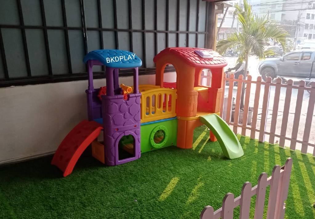 บ้านน้อย2ชั้นหลากสี บ้านสไลเดอร์ สไลเดอร์พร้อมปีนป่าย บ้านสไลเดอร์ของเล่น บ้านน้อยสองชั้น สไลเดอร์บ้าน,กระดานลื่น , เครื่องเล่นสนามในร่ม กลางแจ้ง kidszone พร้อมส่ง