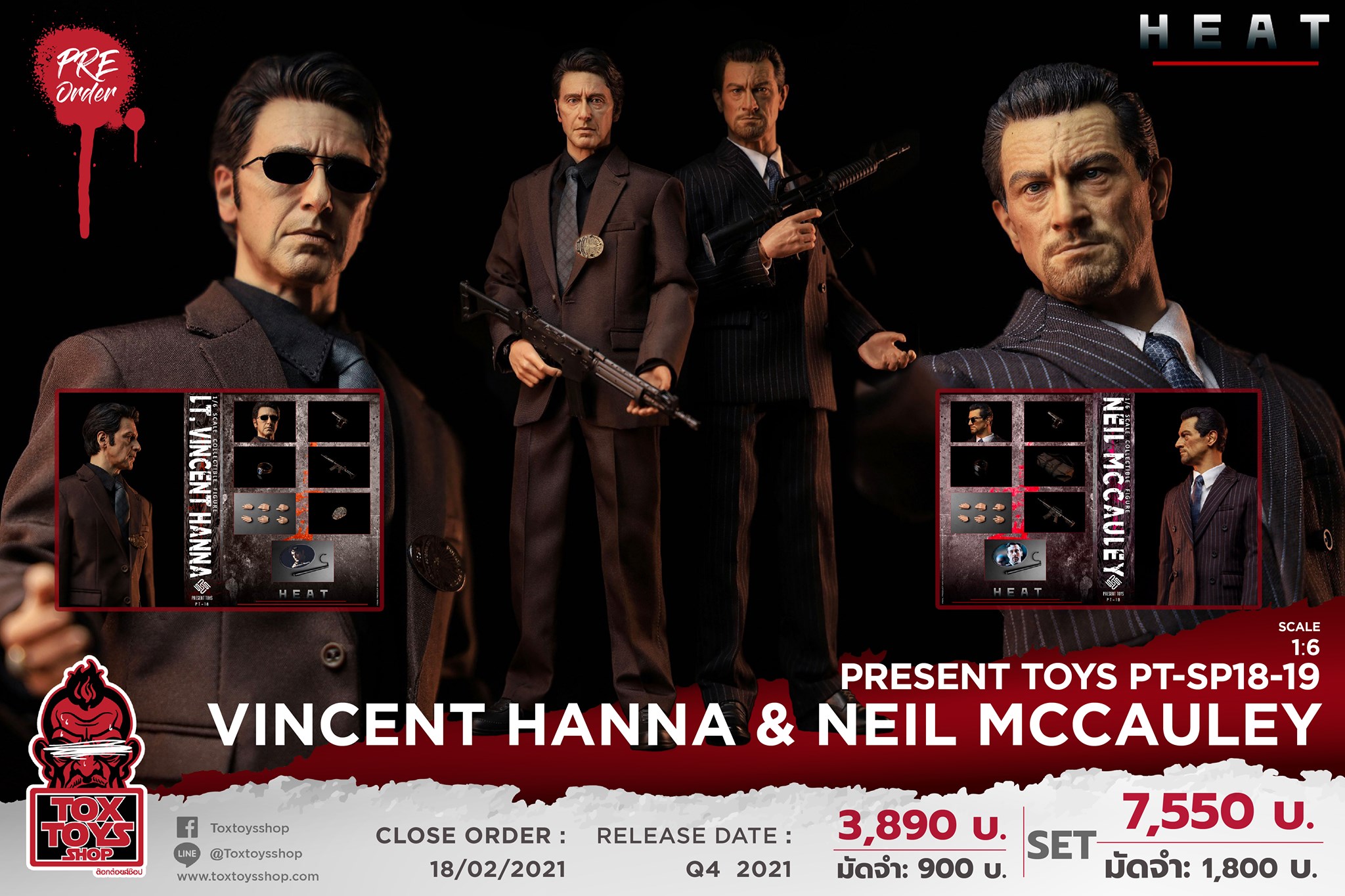 [สั่งจอง]PRESENT TOYS PT-SP18 1/6 : Lt. Vincent Hanna PRESENT TOYS PT-SP19 1/6 : Neil McCauley