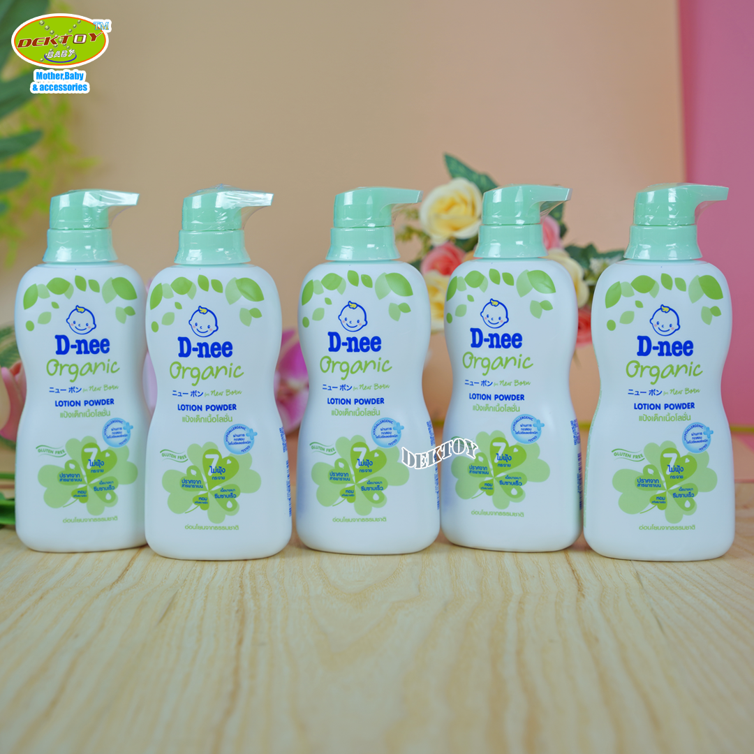 D-nee ดีนี่ แป้งเด็กเนื้อโลชั่น ดีนี่ ออร์แกนิค ฟอร์นิวบอร์น โลชั่น พาวเดอร์ 400 มล.