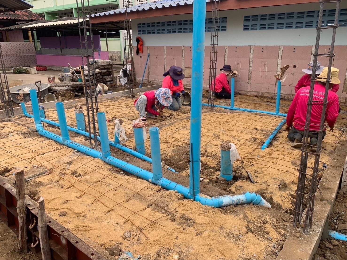 งานสร้างห้องน้ำ รร.วัดหนองเสือ อ.บ้านโป่งจ.ราชบุรี