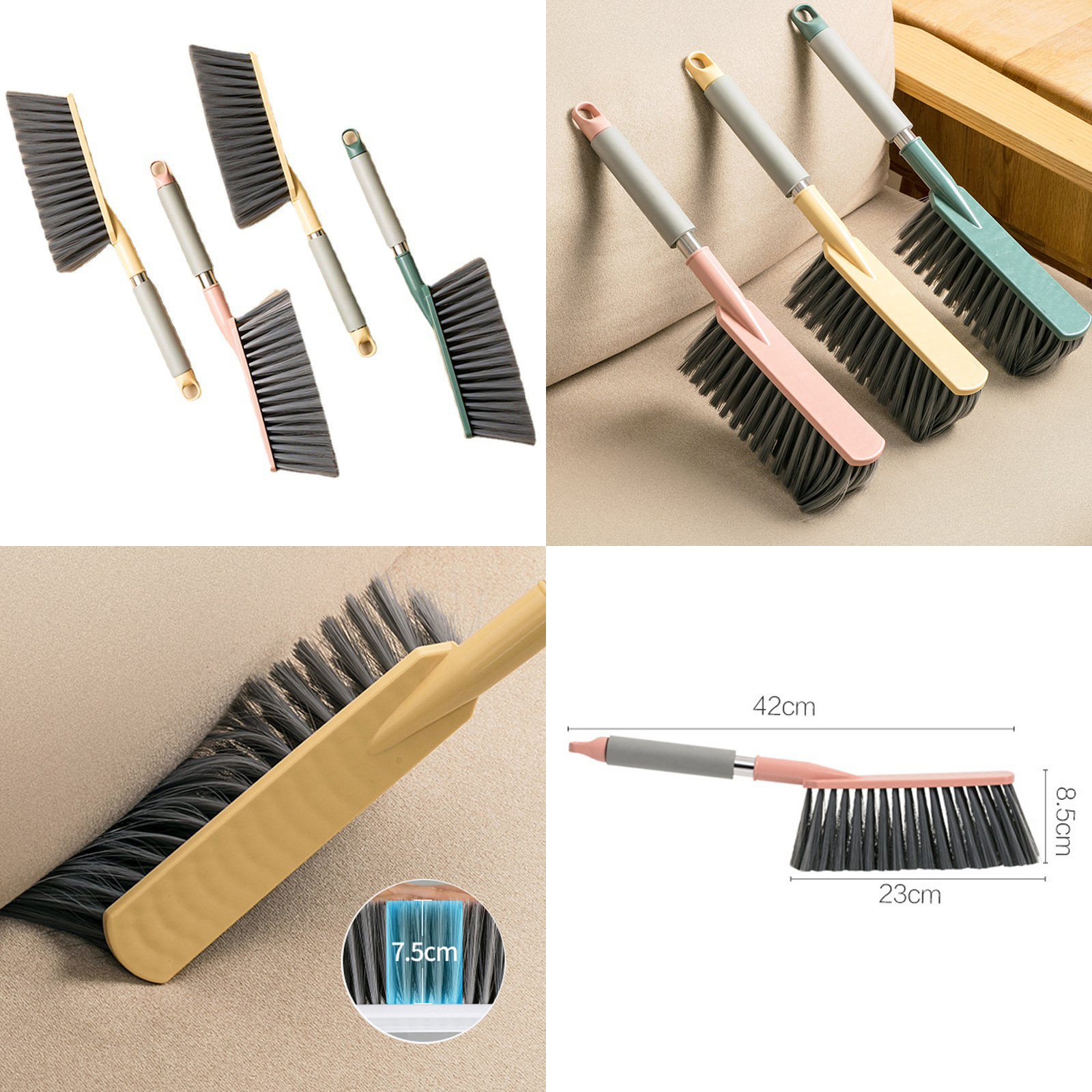 แปรงปัดฝุ่นโซฟา มี2รุ่น ด้ามสแตนเลส / ด้ามพลาสติก ขนแปรงเรียว นุ่ม ถนอมเนื้อผ้า ปัดได้ทุกซอกทุกมุม ขนาดเหมาะมือ น้ำหนักเบา